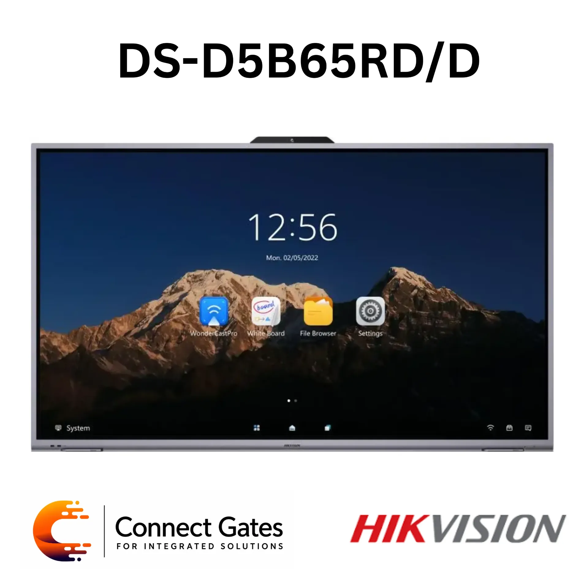 [DS-D5B65RB/D] Hikvision DS-D5B65RB/D – 65-inch Interactive Flat Panel with 4K UHD Display, Infrared Touch, Built-in Camera & 6-Array Microphone