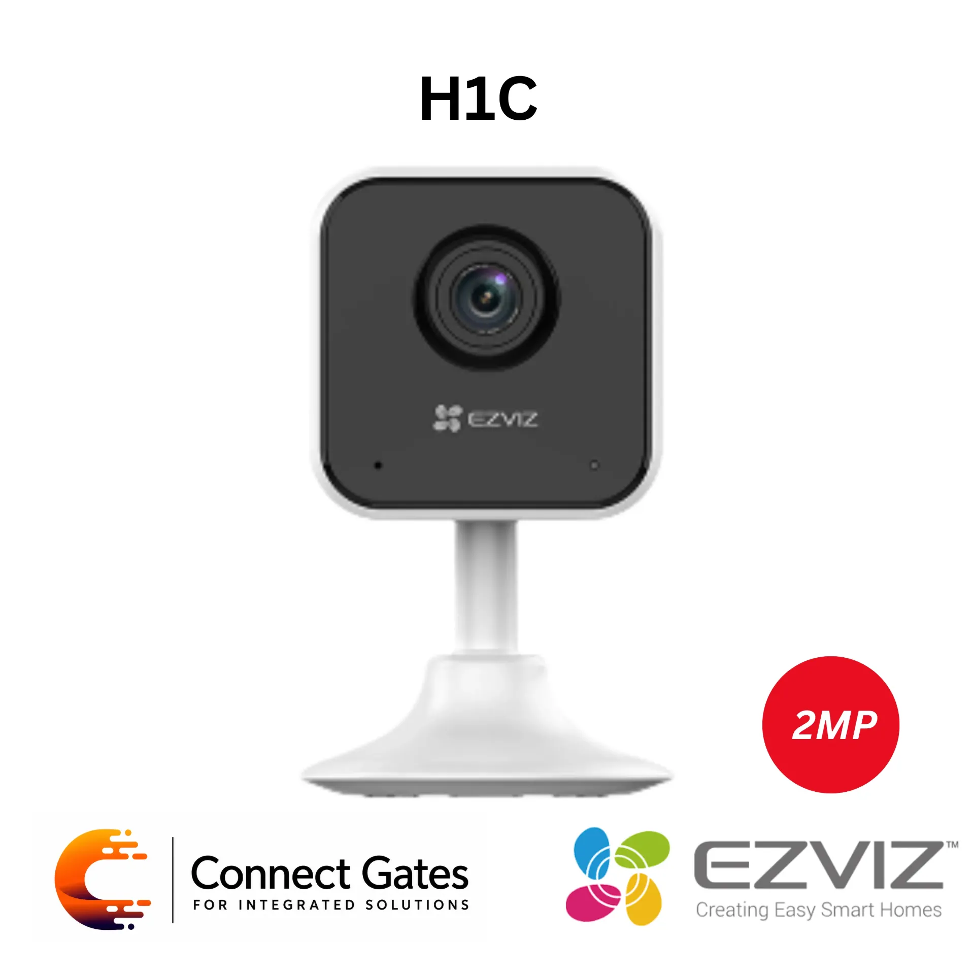 [H1c] EZVIZ H1c Smart Home Wi-Fi Camera – 1080p, 108° Wide-Angle Lens, Two-Way Talk, Motion Detection, IR Night Vision 10m, Magnetic Base, 512GB Storage.