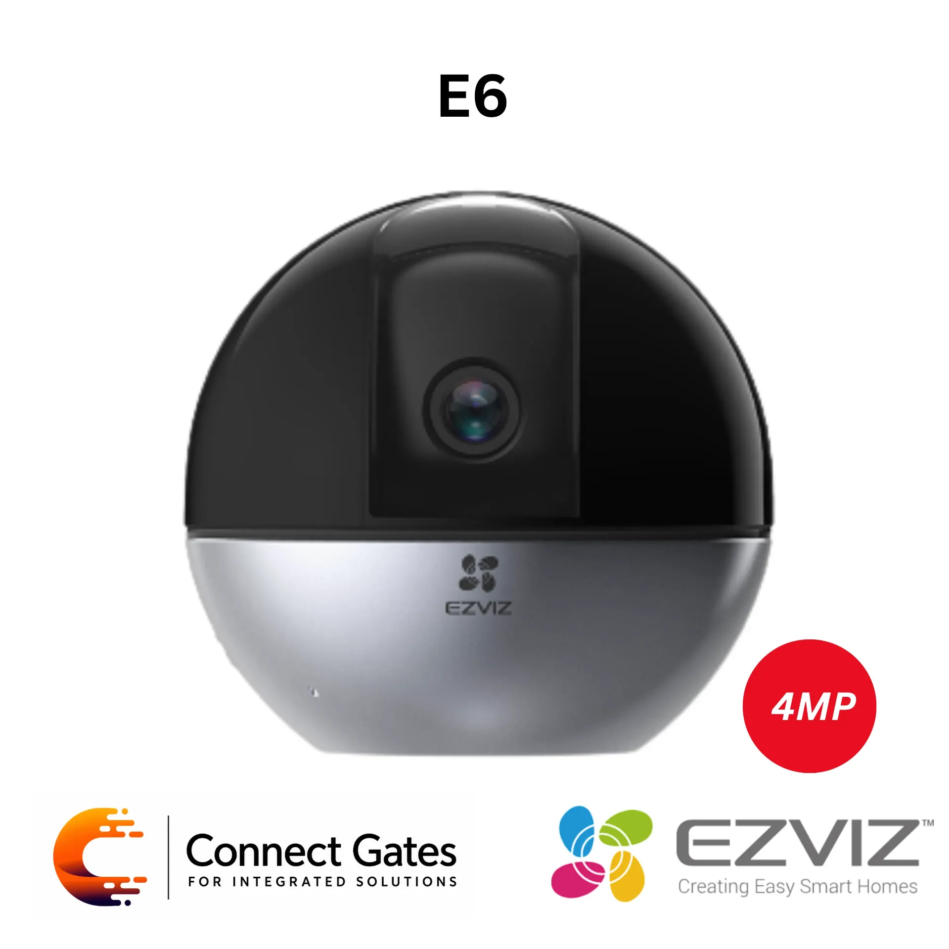 [E6] EZVIZ E6 3K Smart Home Camera – 3K Resolution, AI Human & Pet Detection, Auto-Zoom Tracking, Gesture Video Calling, Dual-Band Wi-Fi, RJ45, 512GB Storage.