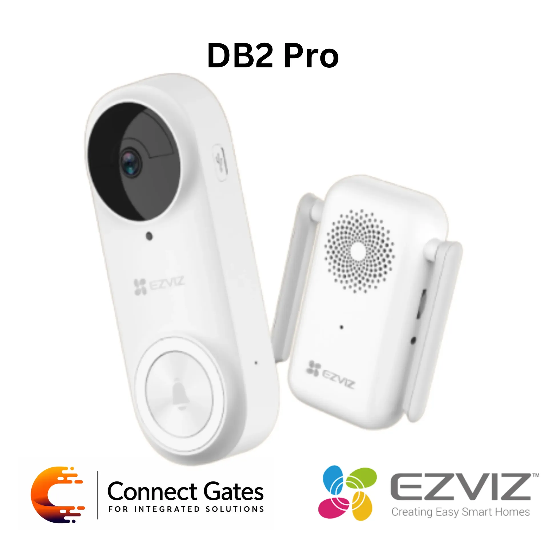 [DB2 Pro 5MP] EZVIZ DB2 Pro 5MP Battery-Powered Video Doorbell Kit with Wi-Fi Chime