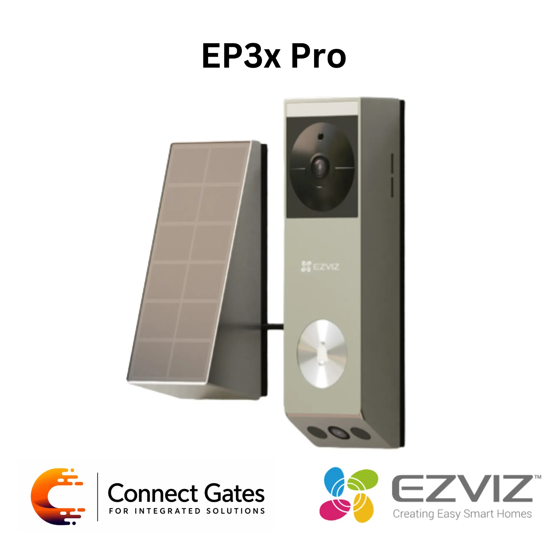 [EP3x Pro] EZVIZ EP3x Pro Battery-Powered Video Doorbell Kit with CH1 Chime & Solar Panel