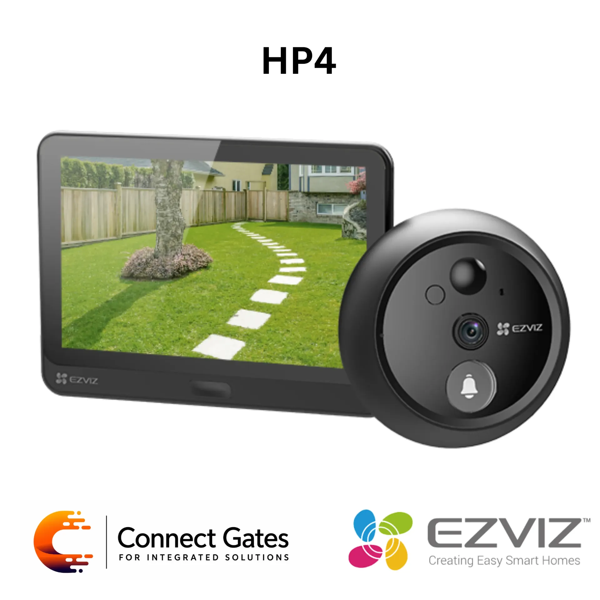 [HP4] EZVIZ HP4 Wire-Free Peephole Doorbell with 4.3-Inch Color Screen