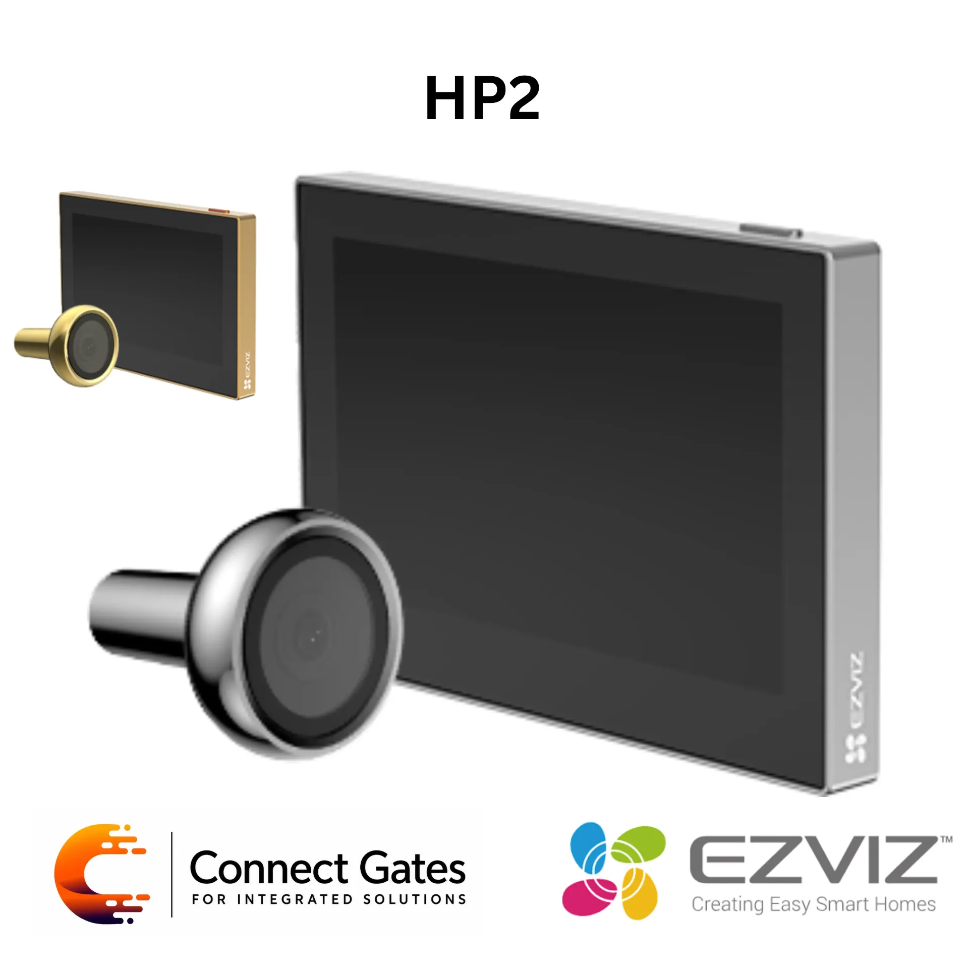 [HP2] EZVIZ HP2 Wire-Free Peephole Door Viewer – 1080p, 146° Wide View, 4.3” Indoor Screen, 2200mAh Battery, 2.4GHz Wi-Fi.