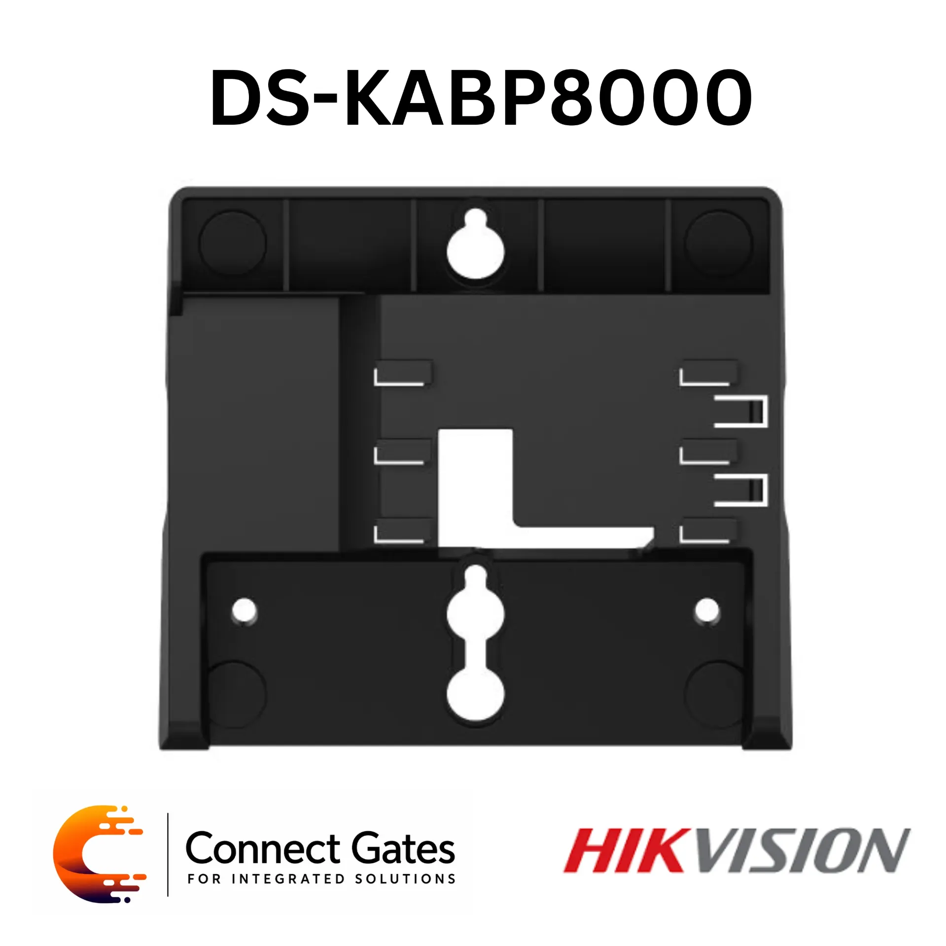 [DS-KABP8000] Hikvision DS-KABP8000 Wall-Mounted Bracket for DS-KP8000-HE1 / DS-KP8000-WHE1 SIP Phone – ABS Material, Indoor Installation, 127.2 × 130.2 × 46.2mm.