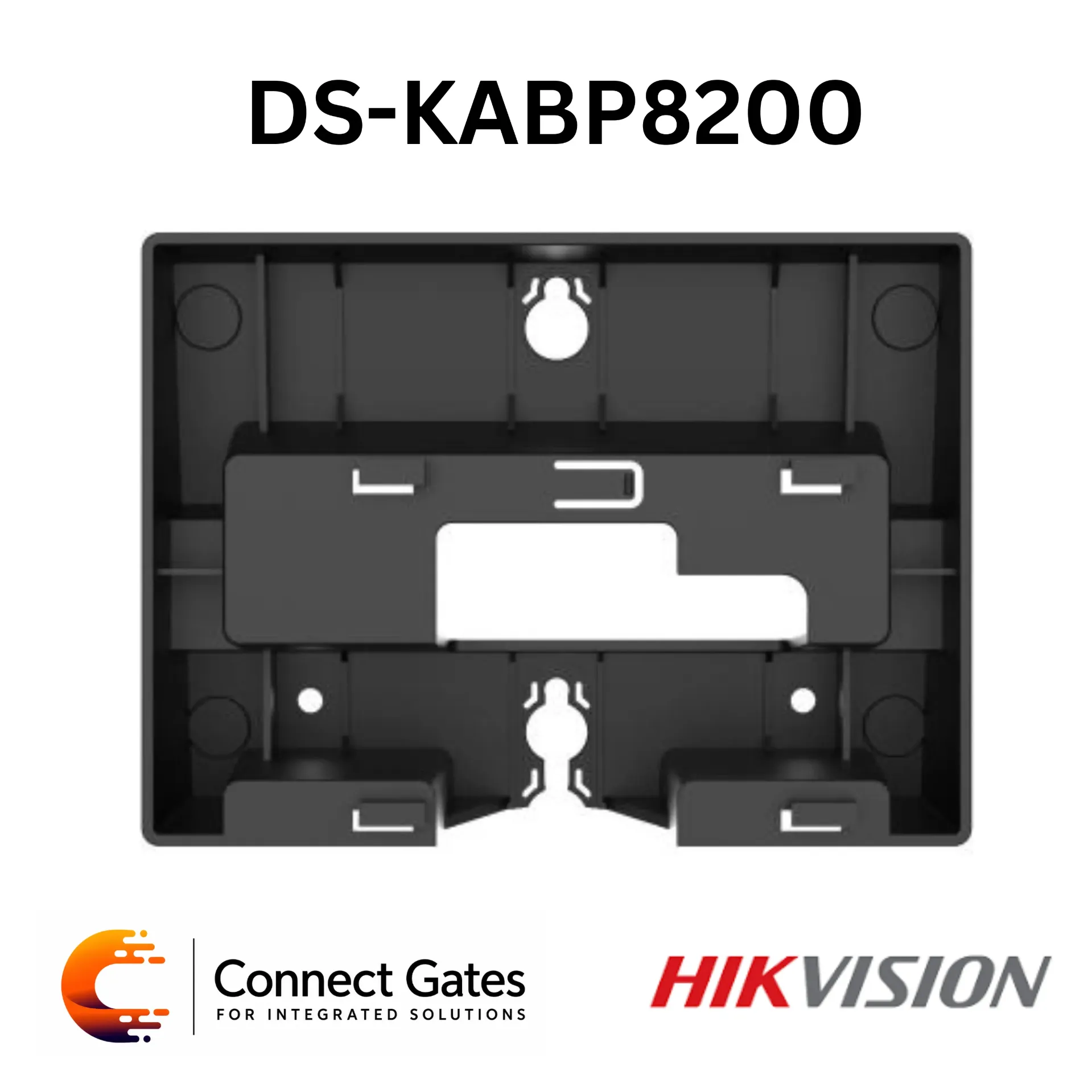 [DS-KABP8200] Hikvision DS-KABP8200 Wall-Mounted Bracket for DS-KP8200-HE1 SIP Phone – ABS Material, Indoor Installation, 169 × 131 × 47mm.