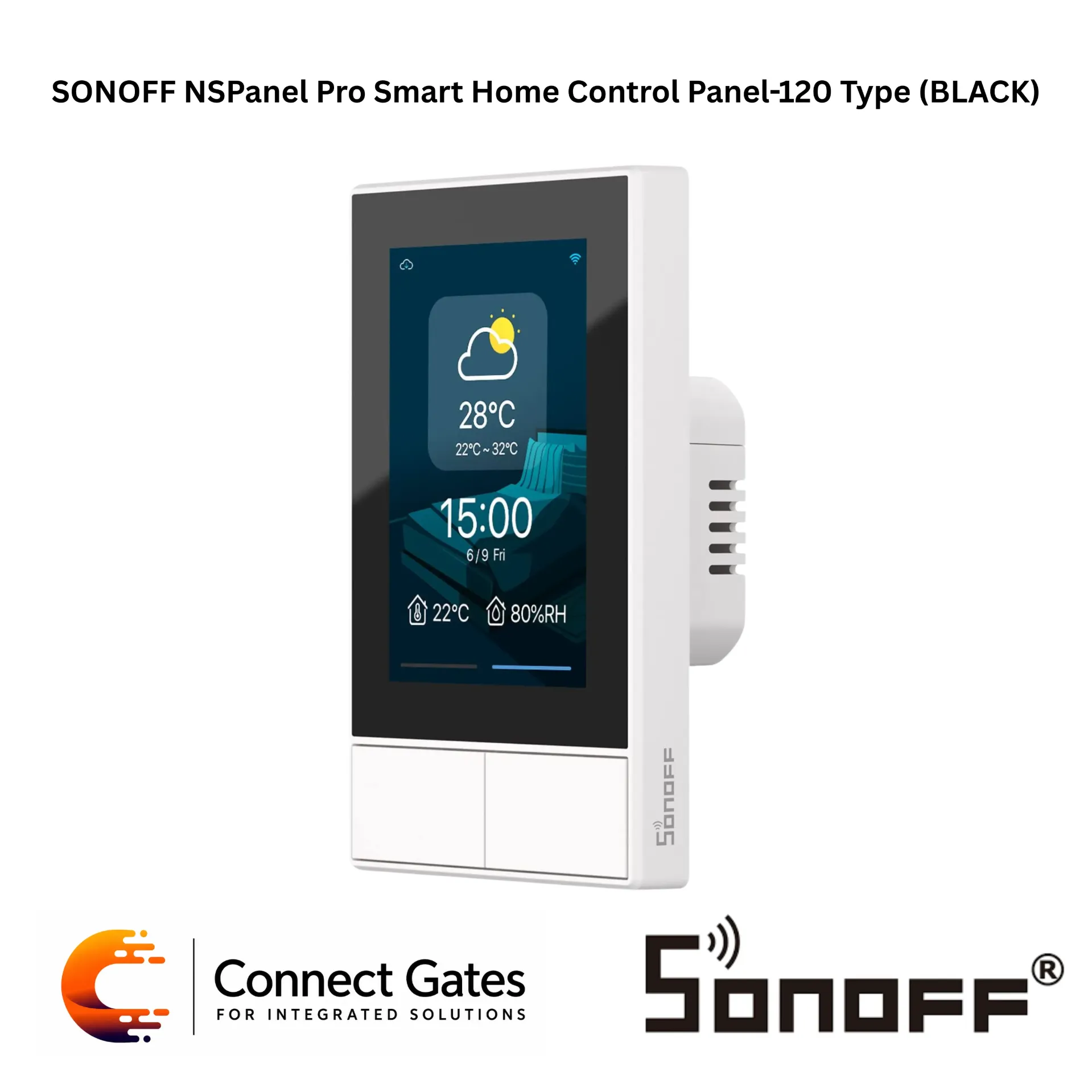 [1103] SONOFF NSPanel Smart Scene Wall Switch – 120 Type White | 3.5” Touchscreen, Dual-Channel Smart Switch, Thermostat Control, Wi-Fi Smart Scene Panel.