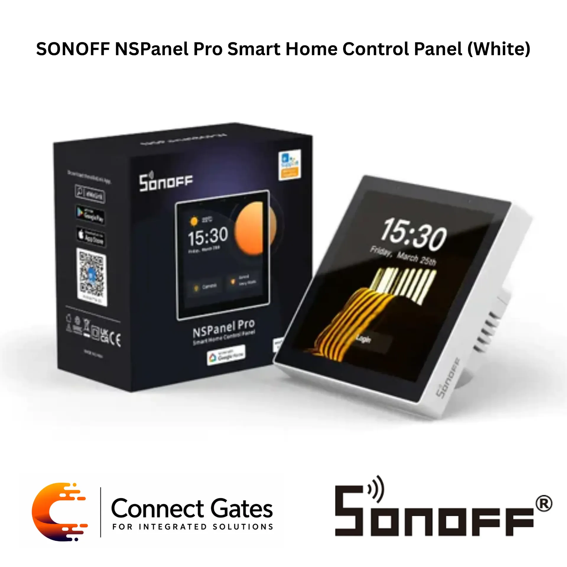 [1120] SONOFF NSPanel Pro Smart Home Control Panel – White | 3.95” Touchscreen, Zigbee 3.0 Hub, Wi-Fi Smart Home Control Panel.