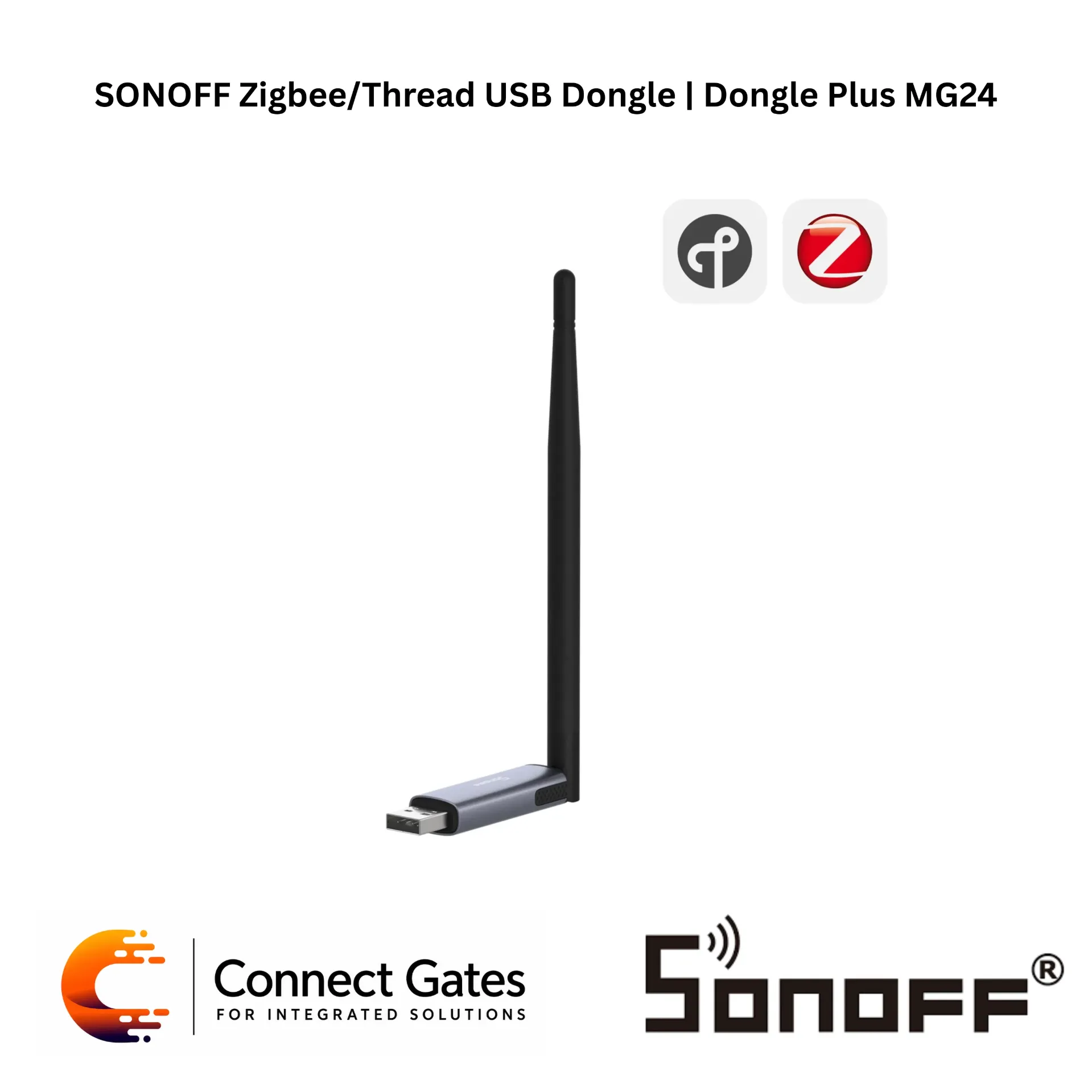 [Dongle Plus MG24] SONOFF Zigbee/Thread USB Dongle Plus MG24 – Dongle-PMG24 | Zigbee 3.0 USB Coordinator, Thread / OpenThread Support, Home Assistant & Zigbee2MQTT Gateway.