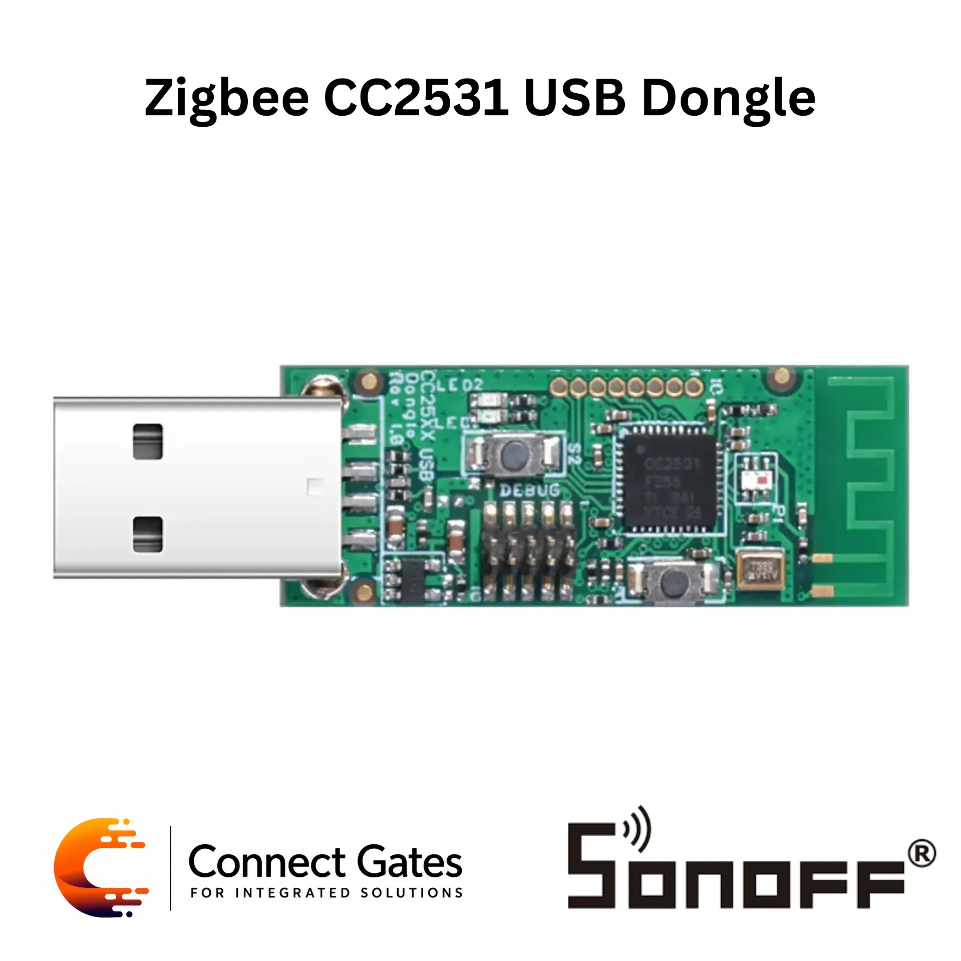 [Zigbee CC2531] Zigbee CC2531 USB Dongle – CC2531 | USB Zigbee Coordinator / Packet Sniffer, IEEE 802.15.4, Zigbee2MQTT Entry-Level Adapter.