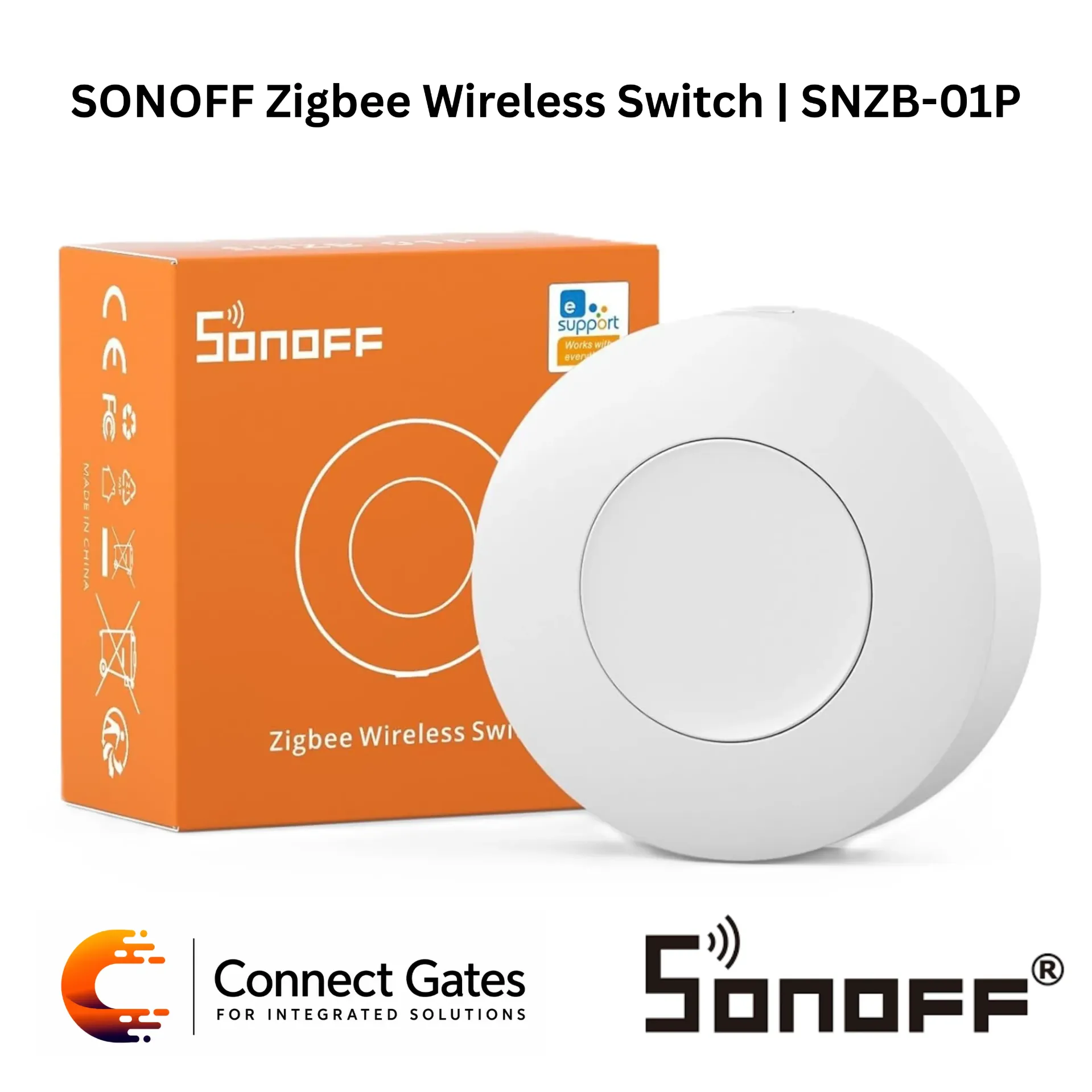[SNZB-01P] SONOFF Zigbee Wireless Switch – SNZB-01P | Zigbee 3.0 Smart Button, Single / Double / Long Press, Smart Scene Control, 5-Year Battery Life.