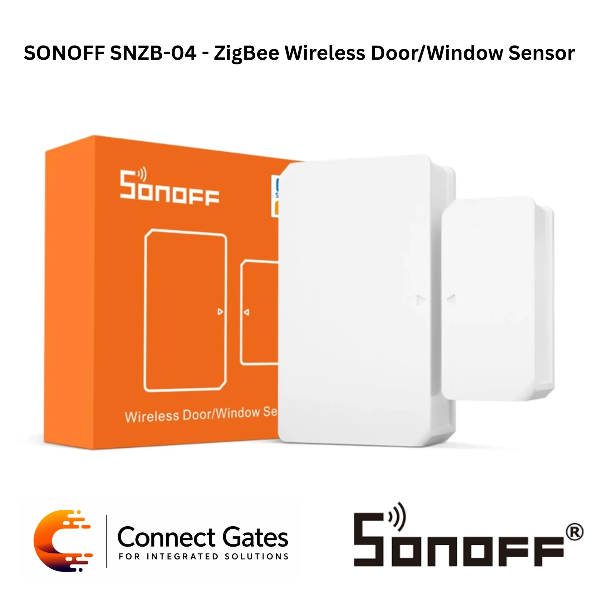[SONOFF SNZB-04] SONOFF SNZB-04 Zigbee Wireless Door/Window Sensor – SNZB-04 | Zigbee 3.0 Magnetic Contact Sensor, Open/Close Detection, eWeLink Smart Scene Automation.