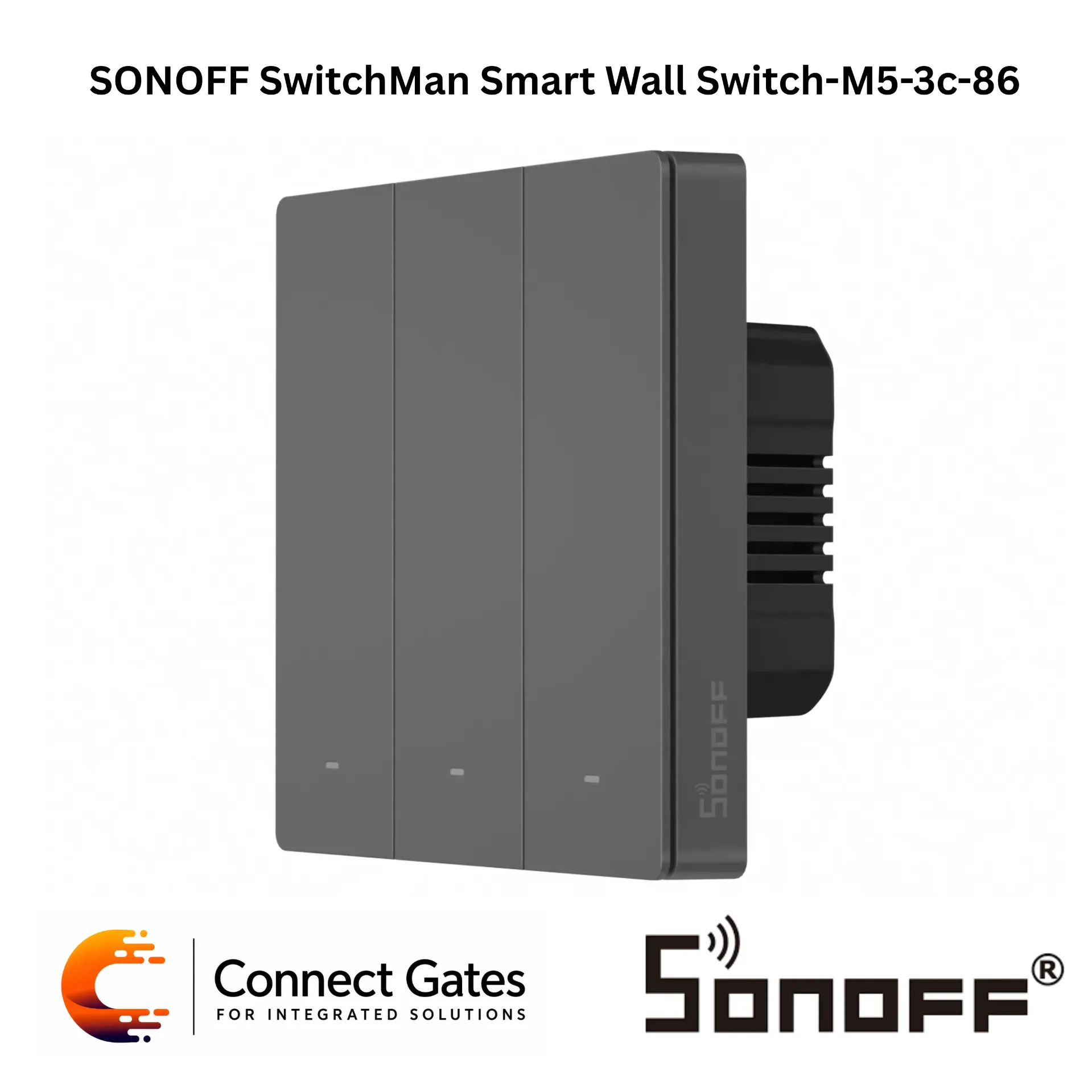 [M5-3c-86] SONOFF SwitchMan M5-3C-86 Smart Wall Switch – 3-Gang Wi-Fi Smart Light Switch with eWeLink App, Voice Control & Timer Scheduling.