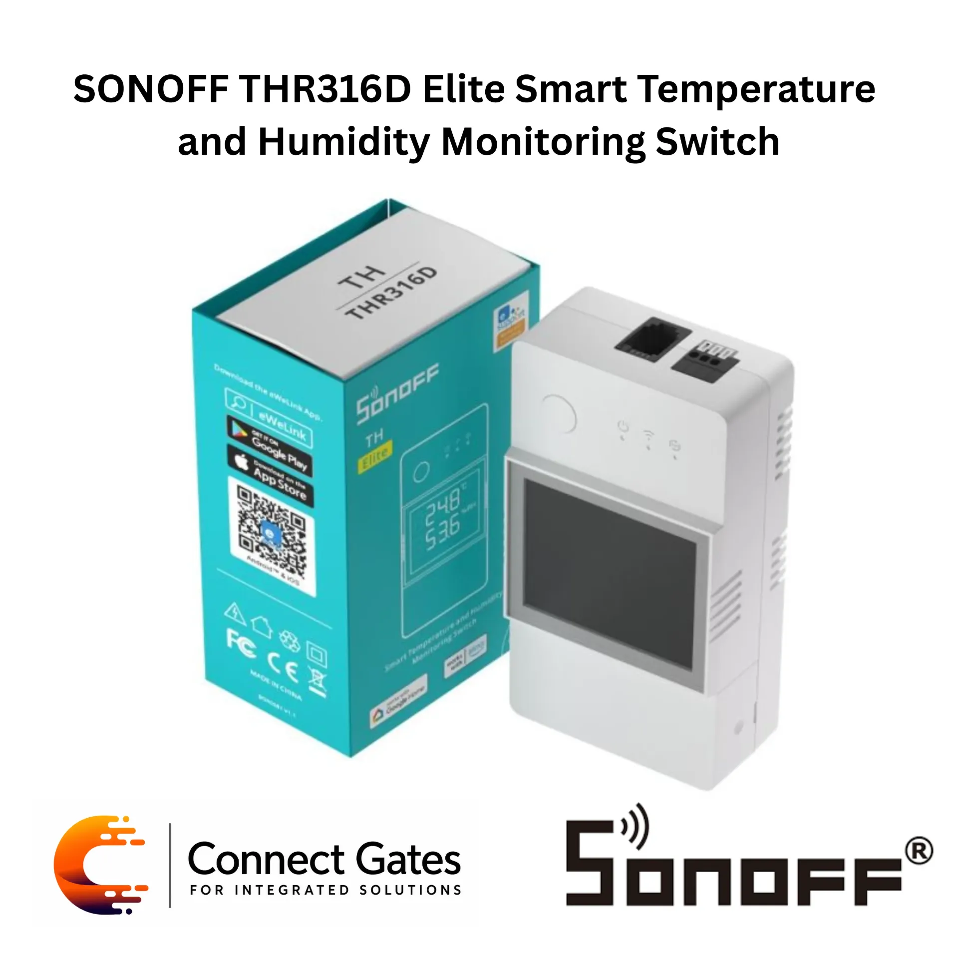 [THR316D] SONOFF THR316D Elite Smart Temperature and Humidity Monitoring Switch