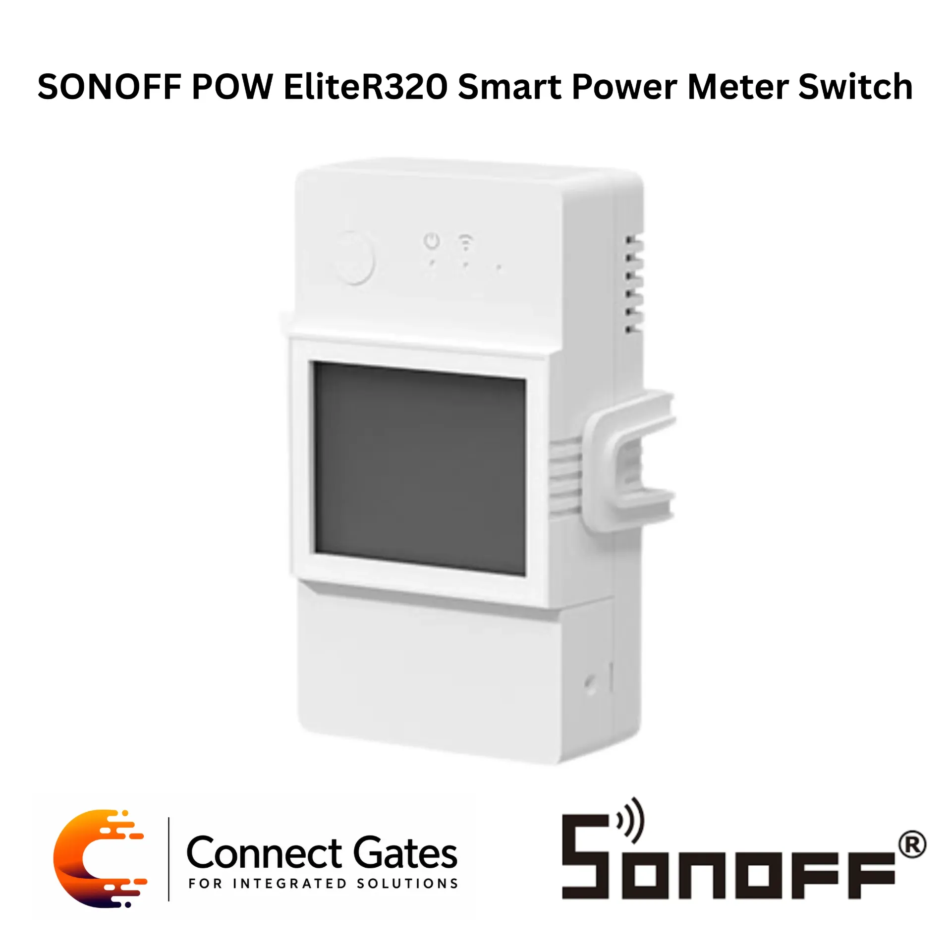 [EliteR320] SONOFF POW Elite R320 Smart Power Meter Switch – 20A Wi-Fi Energy Monitoring Switch, LCD Display, eWeLink App, Alexa & Google Assistant Compatible