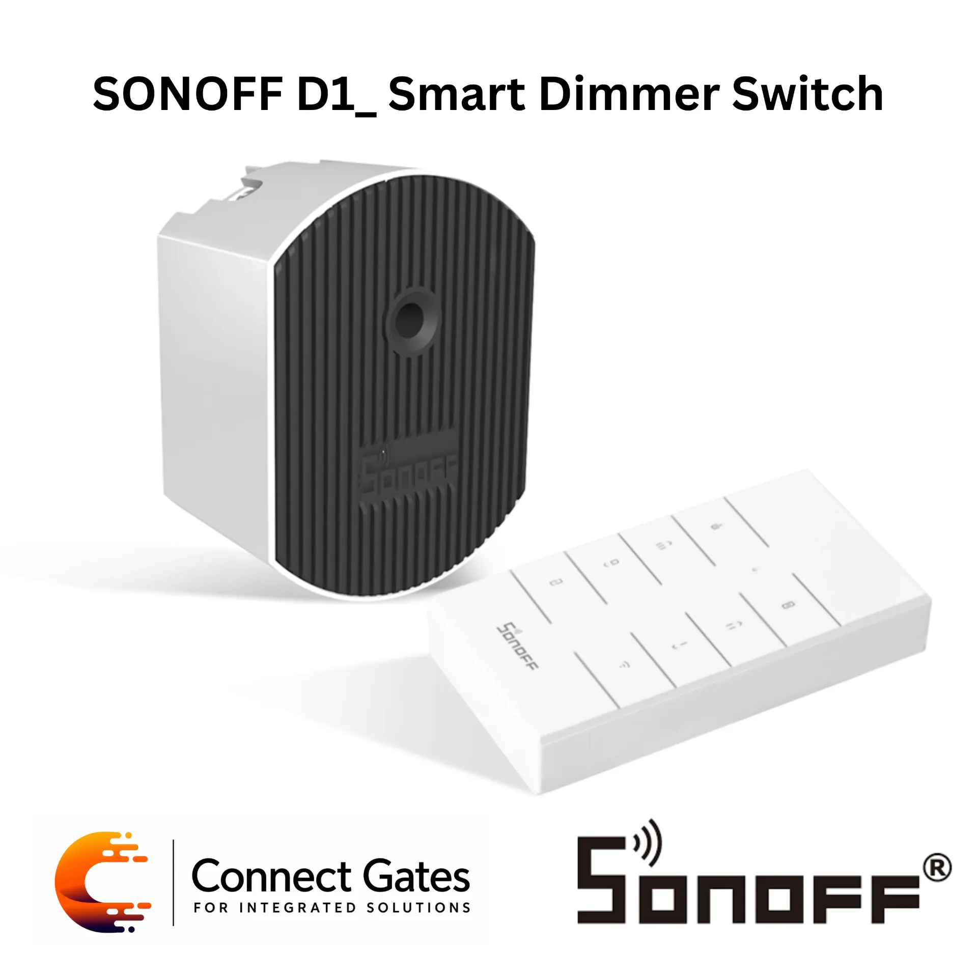 [SONOFF D1_ Smart Dimmer Switch] SONOFF D1 Smart Dimmer Switch – D1 | Wi-Fi Light Dimmer, 433MHz RF Control, Dimmable LED & Incandescent Lighting, eWeLink App.