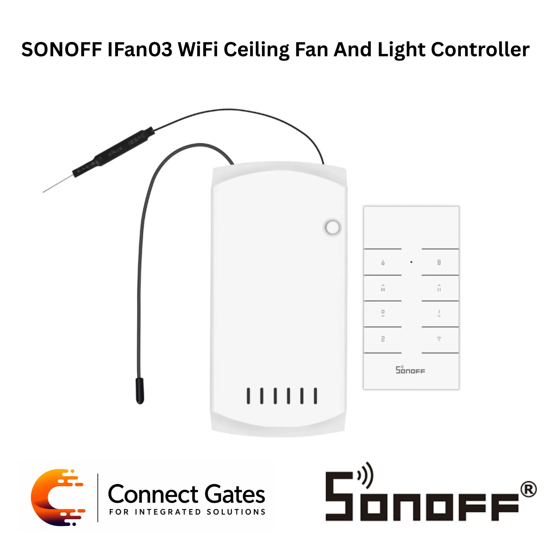[IFan03] SONOFF iFan03 Wi-Fi Ceiling Fan & Light Controller – Smart Fan Speed Control with eWeLink App, RF Remote, Timer Scheduling & Voice Control.