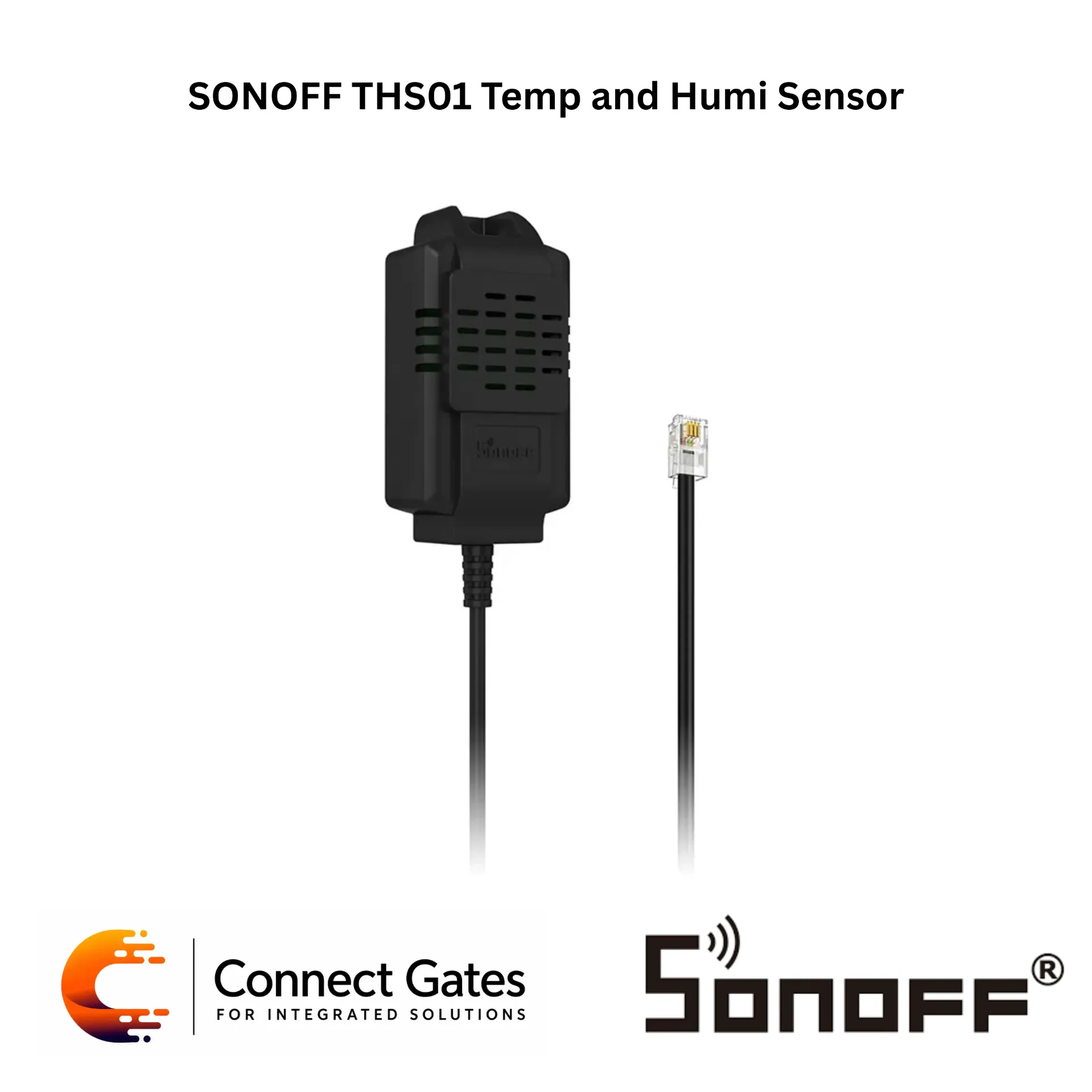 [SONOFF THS01] SONOFF THS01 Temperature & Humidity Sensor – THS01 | Temp & Humi Probe Sensor, RJ9 4P4C Connector, TH Elite & TH Origin Compatible.