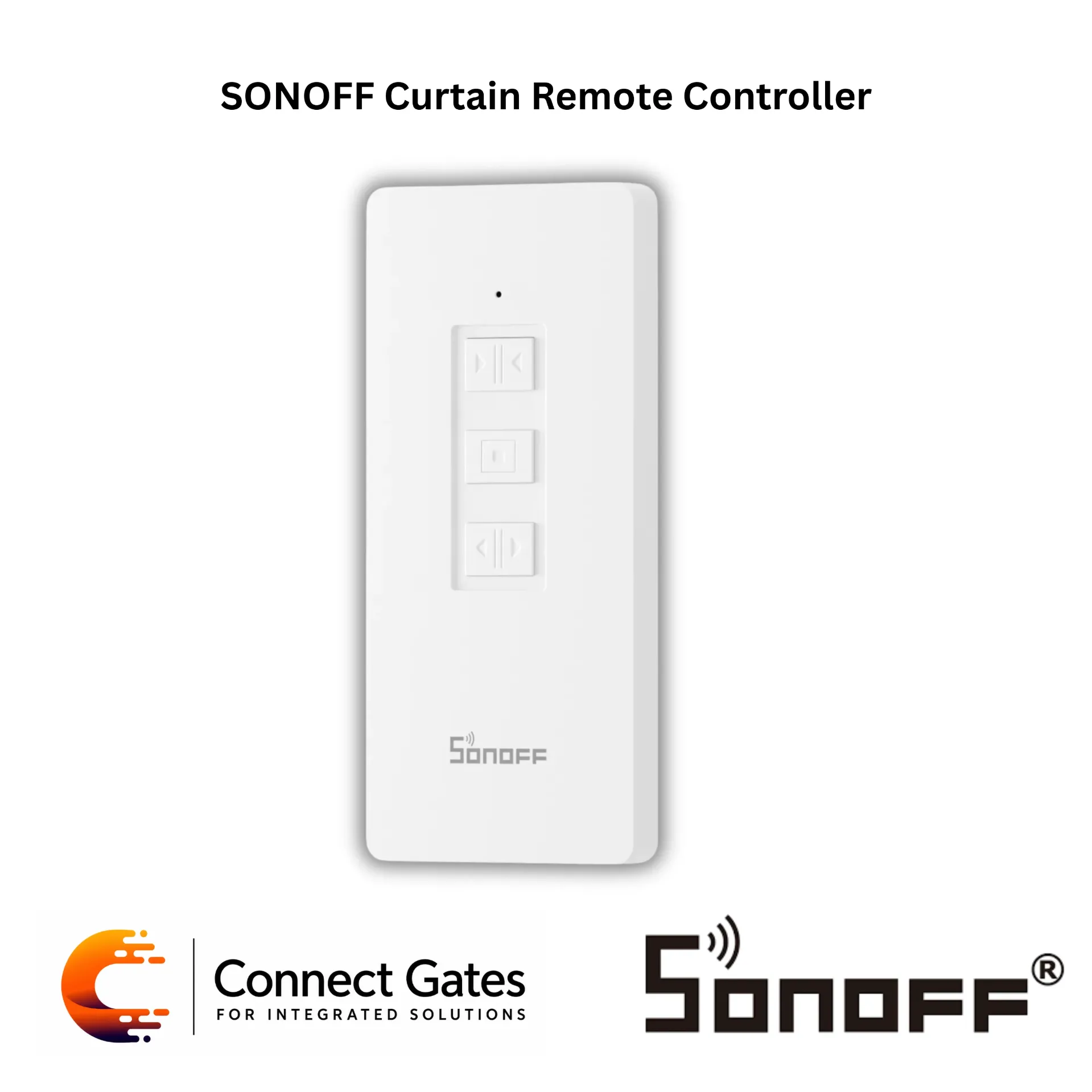 [SONOFF Curtain Remote Controller] SONOFF Curtain Remote Controller – 433MHz RF Curtain Remote | Open / Close / Stop Control, Smart Curtain Motor Remote, RF Bridge Compatible.