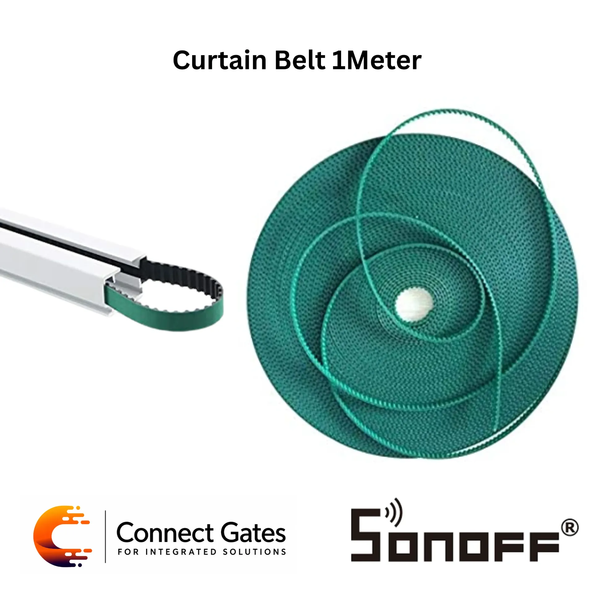 [Curtain Belt 1Meter] SONOFF Smart Curtain Belt 1 Meter – Replacement Drive Belt for Motorized Curtain Track System.