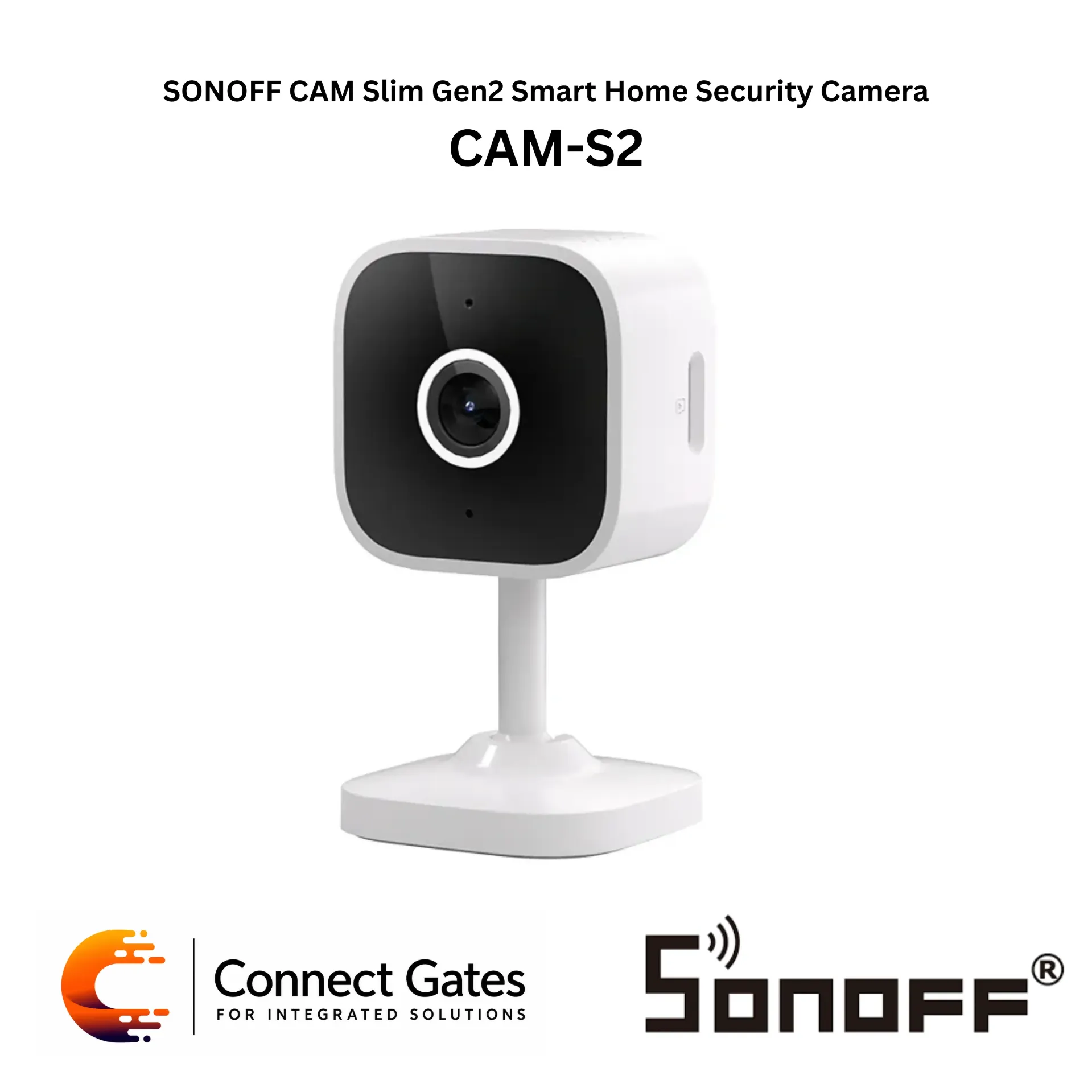 [1125] SONOFF CAM Slim Gen2 Smart Home Security Camera CAM-S2 – 1080P Wi-Fi Indoor Camera, AI Human Detection, Enhanced Night Vision, Privacy Zones, RTSP & Two-Way Audio