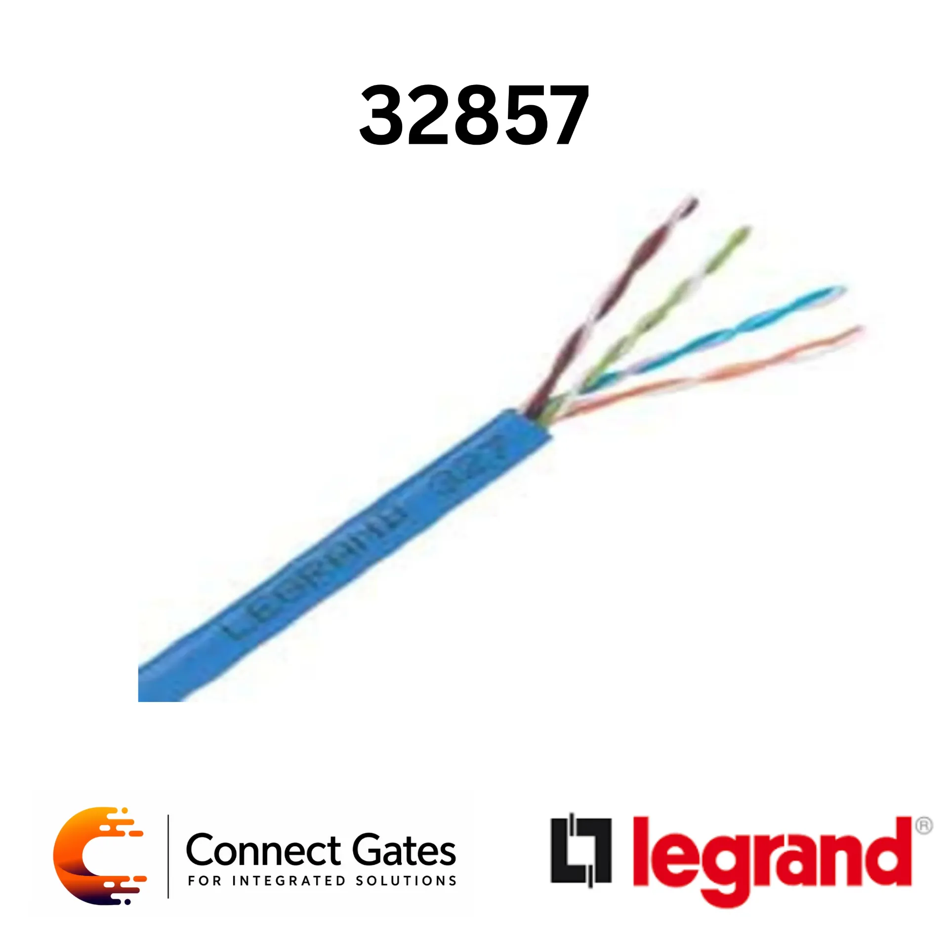[32857] Legrand 0 328 57 Cat.6 F/UTP PVC Network Cable – 305m Blue Box, 23AWG, PoE++ Ready.