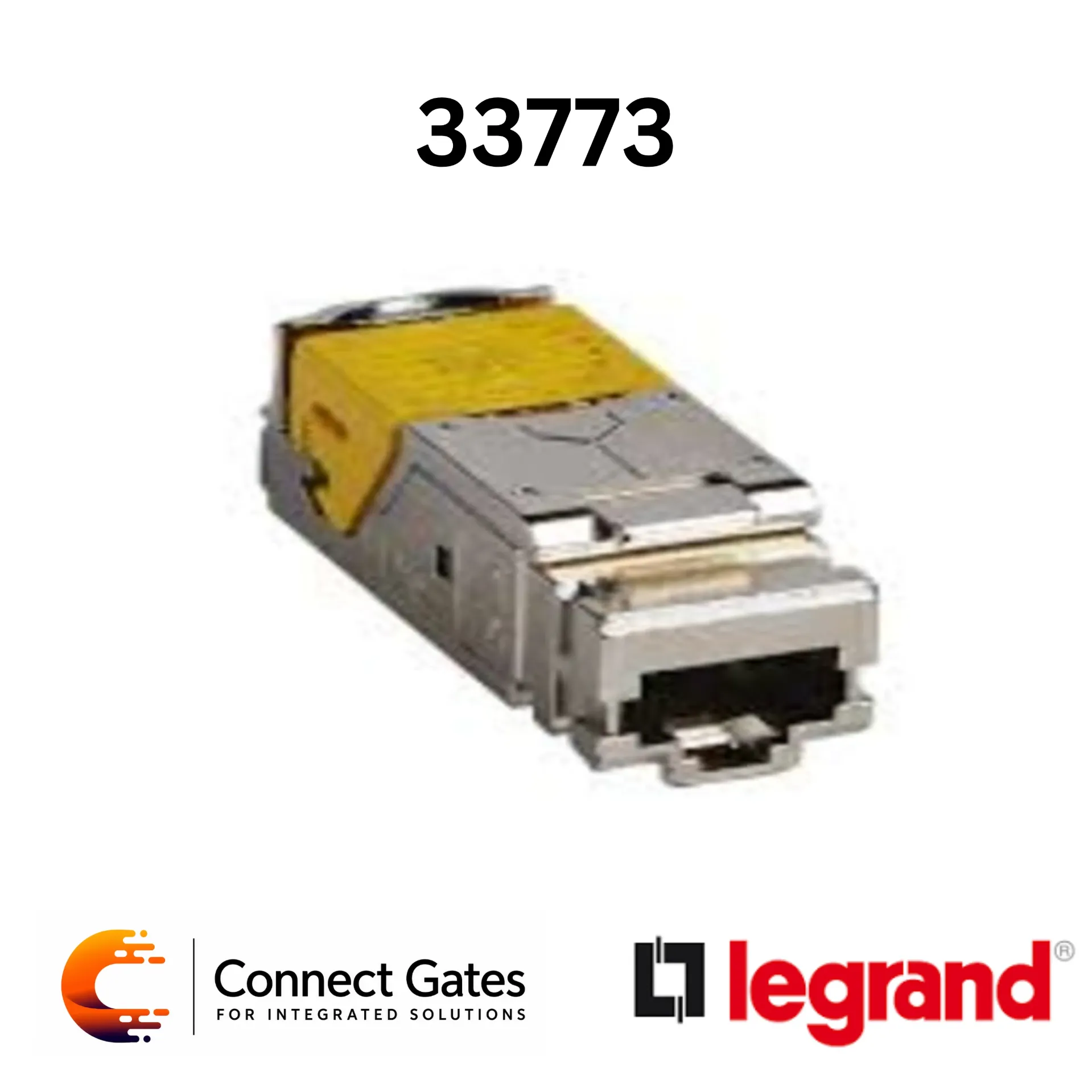 [33773] Legrand 0 337 73 LCS3 Cat.6A UTP Connector Cassette – 6 RJ45 Toolless Connectors.