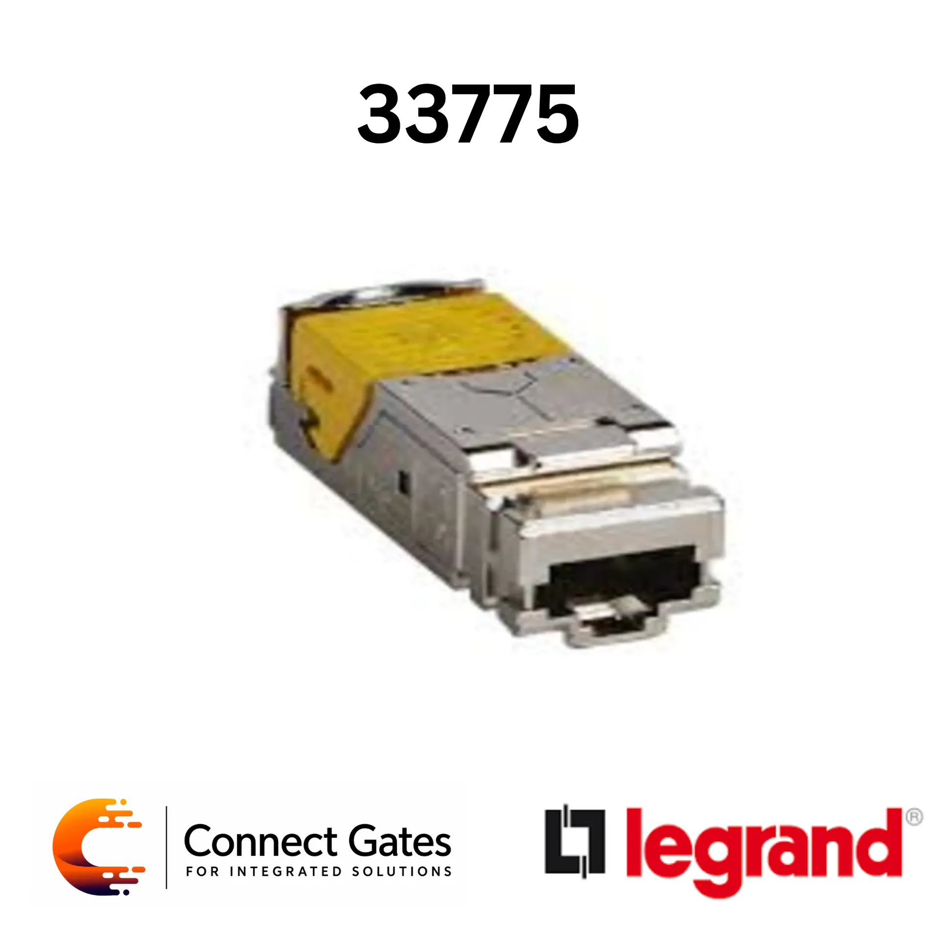 [33775] Legrand 0 337 75 LCS3 Cat.6A STP Connector Cassette – 6 RJ45 Toolless Shielded Connectors.