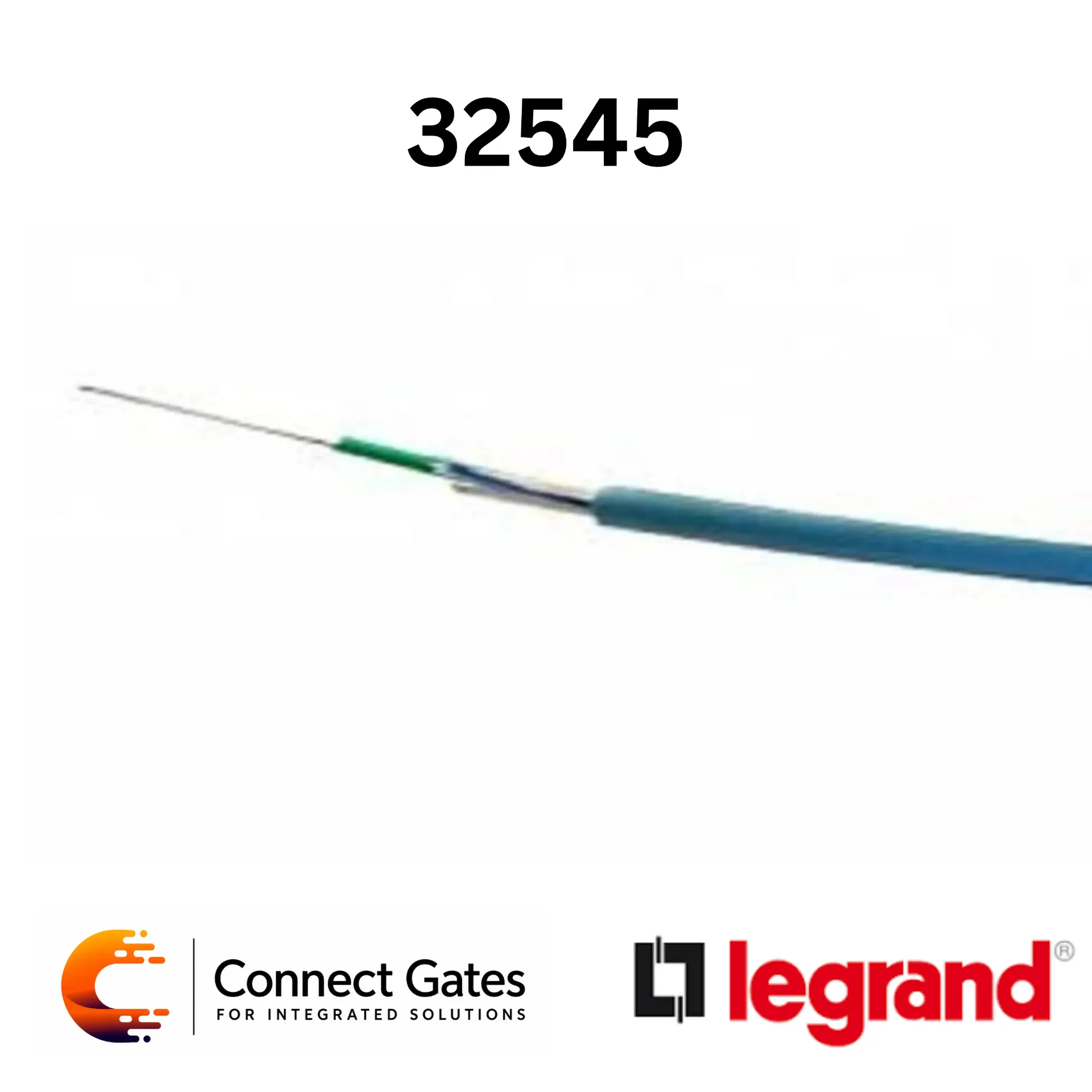 Legrand 0 325 45 OM4 12-Fibre Loose Tube Indoor/Outdoor Fiber Optic Cable – LSZH Aqua 2000m Reel.