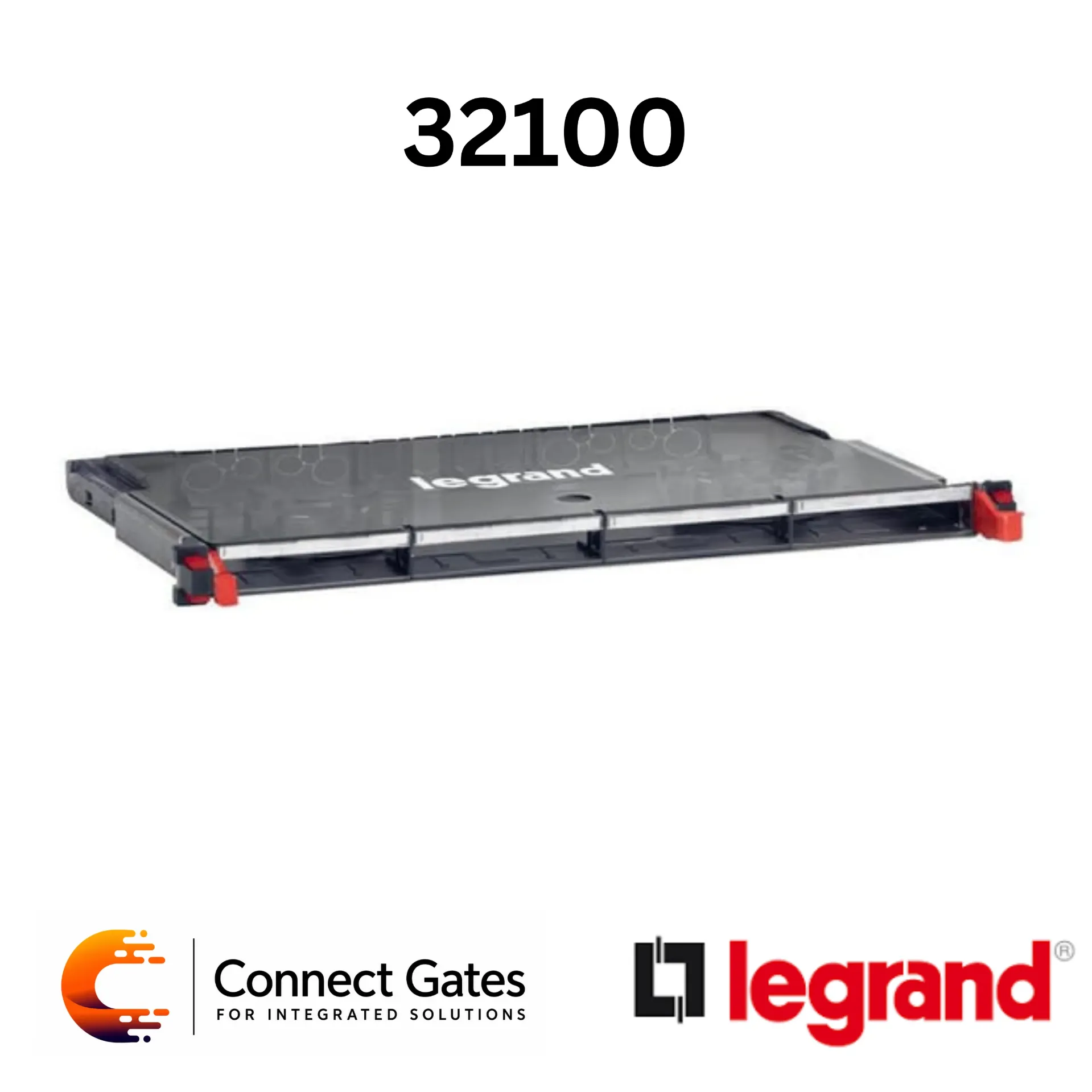 [32100] Legrand 0 321 00 19” Modular Fibre Optic Drawer – Empty 1U Metal Sliding Drawer for Up to 4 Fibre Optic Units.