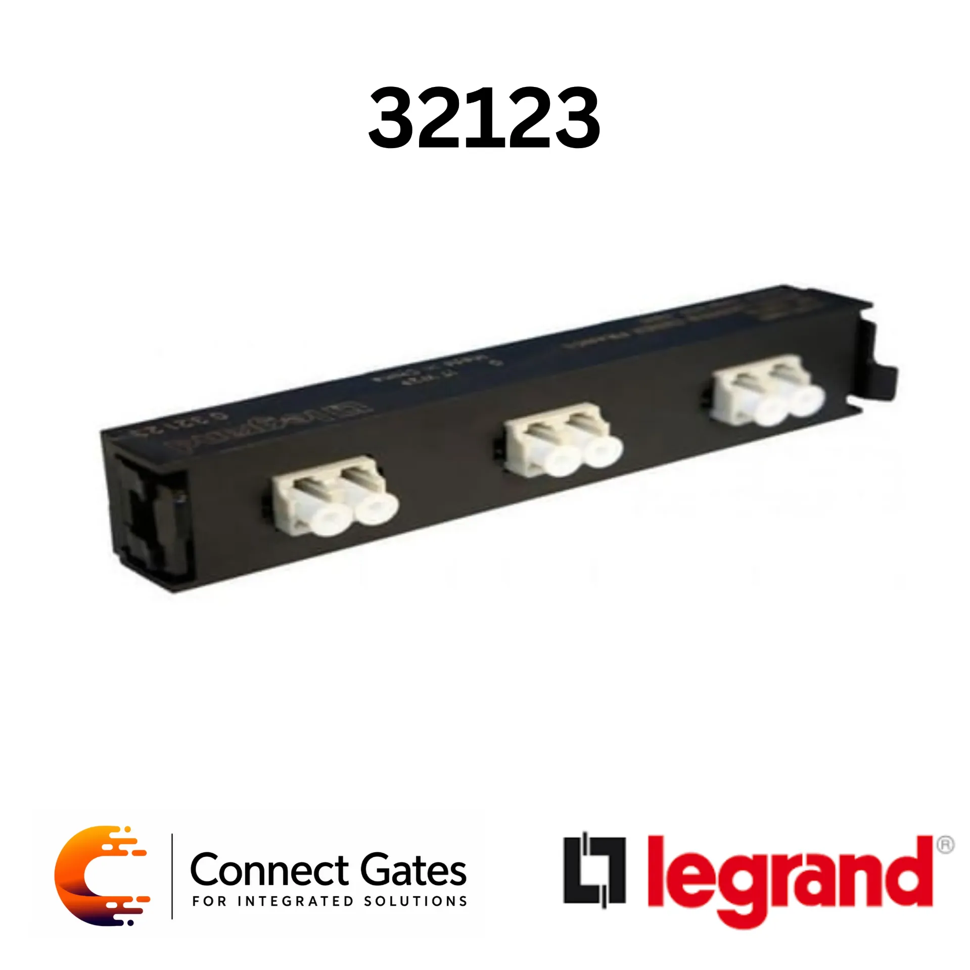 [32123] Legrand 0 321 23 LC Duplex Fibre Optic Unit – 6 Multimode Fibres for 19” Modular Fibre Drawers / Linkeo C Series.
