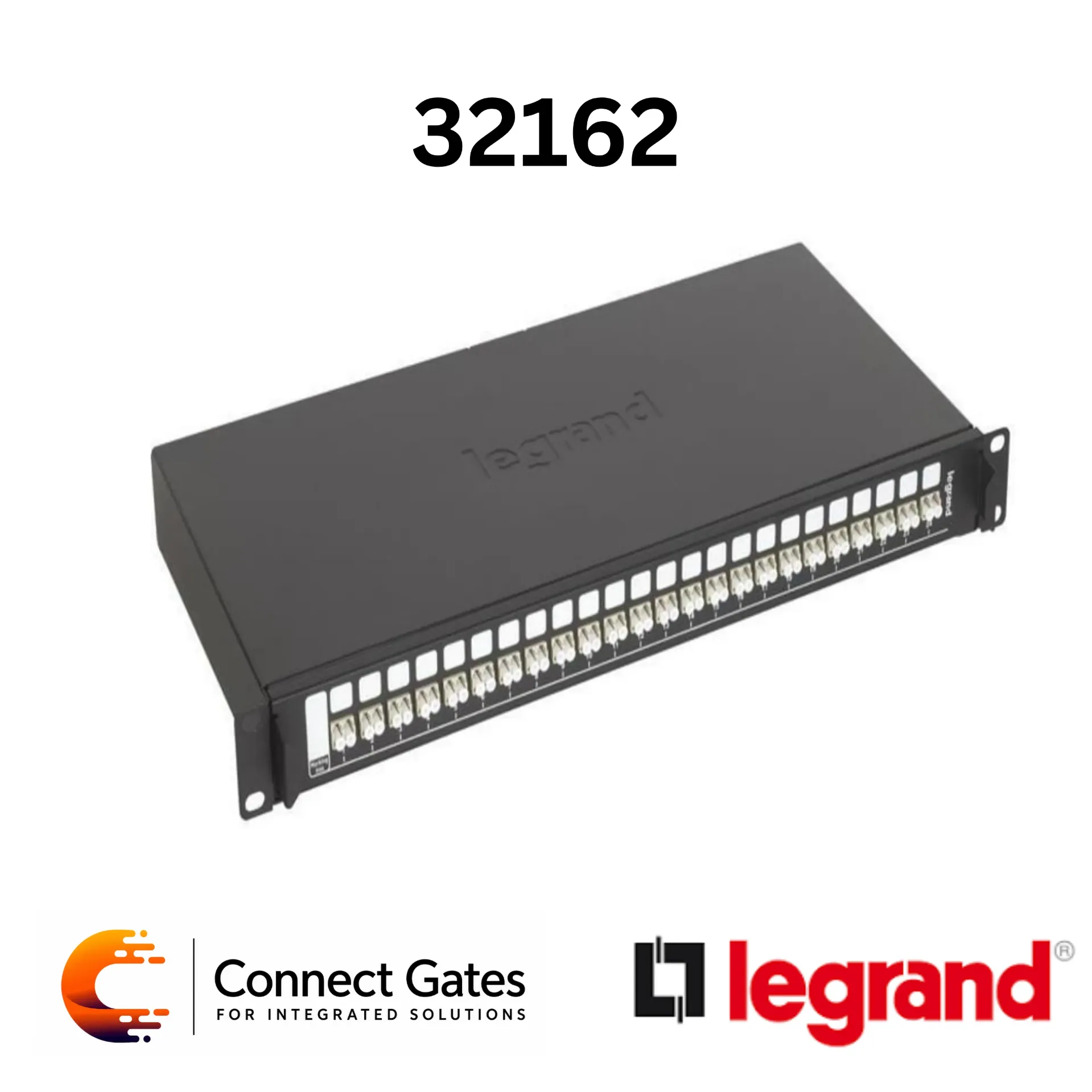 [32162] Legrand 0 321 62 19” Pre-Equipped Fibre Optic Drawer – 24 LC Multimode Duplex Beige, 1U Sliding Panel.