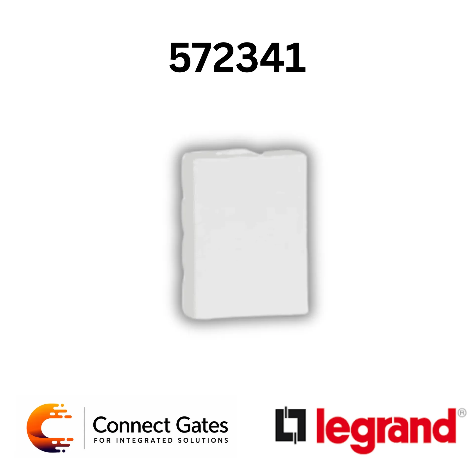 Legrand Arteor 5 723 41 Blanking Plate – 1 Module, White, Square, Clip Fixing.