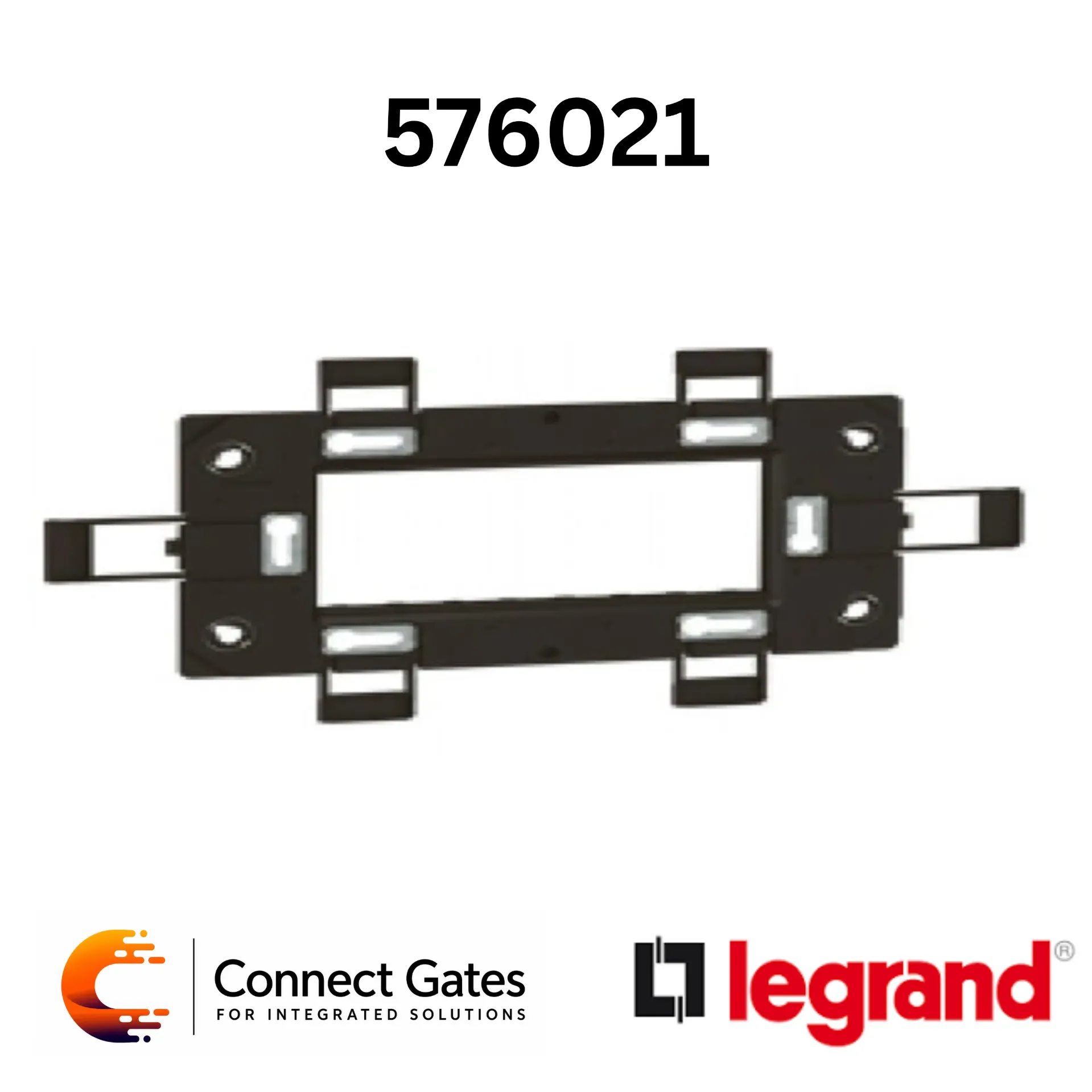 [576021] Legrand Arteor 5 760 21 Support Frame – 1 and 2 Modules, Franco-Belgian and German Standard, Screw Fixing.