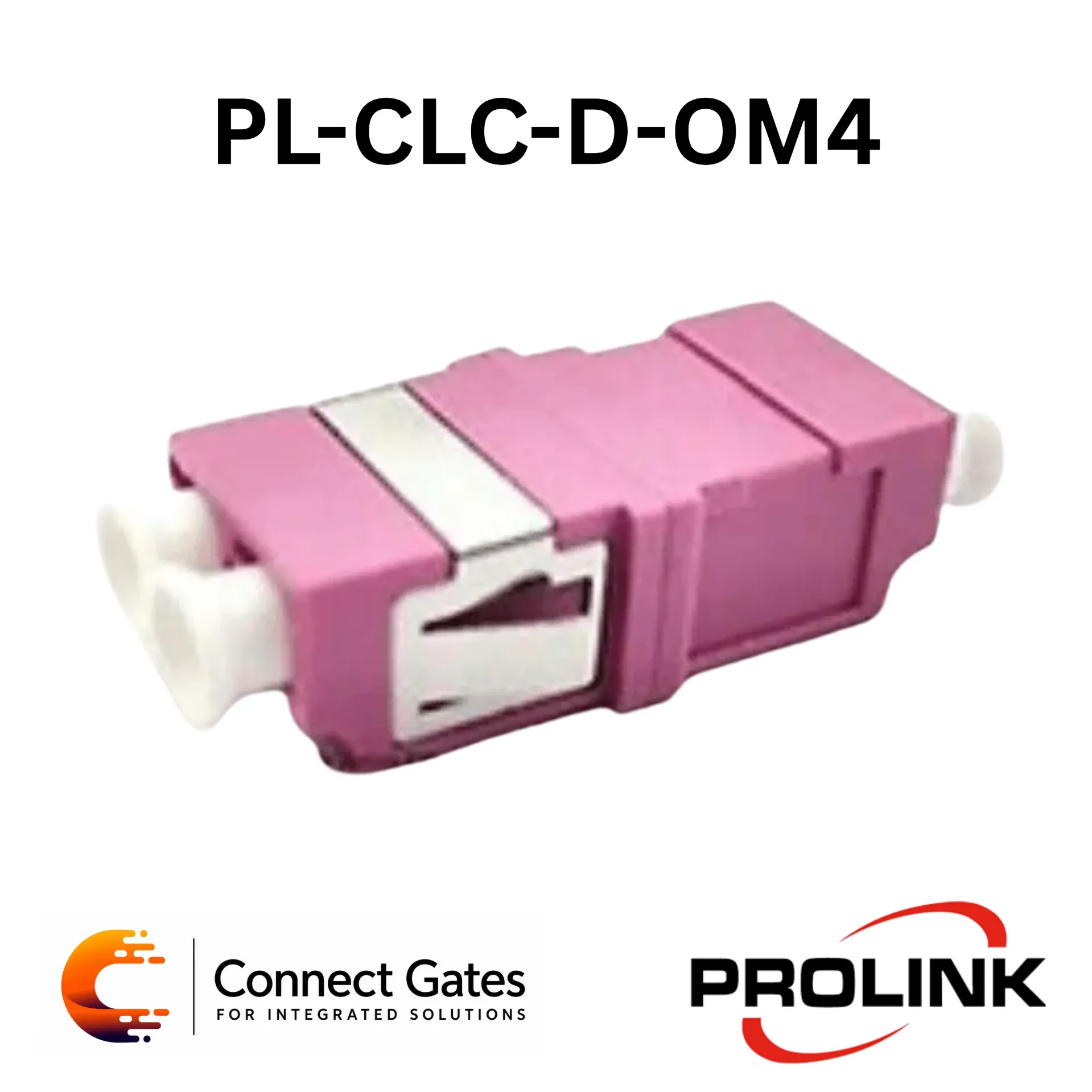 [PL-CLC-D-OM4] PROLINK PL-CLC-D-OM4 LC Duplex Multimode Fiber Optic Coupler – OM4 50/125µm, Fuchsia, Low Insertion Loss.
