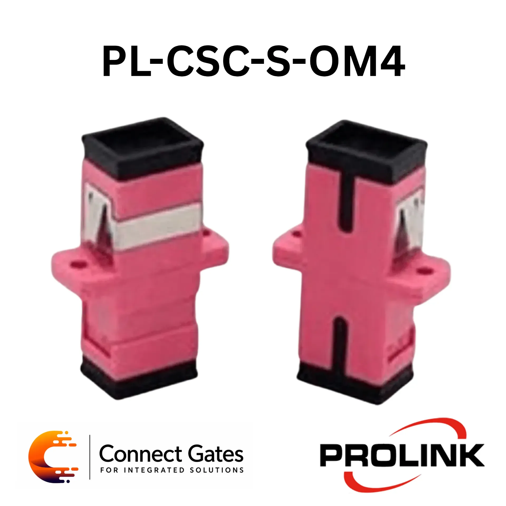 PROLINK PL-CSC-S-OM4 SC Simplex Multimode Fiber Optic Coupler – OM4 50/125µm, Fuchsia, Low Insertion Loss.
