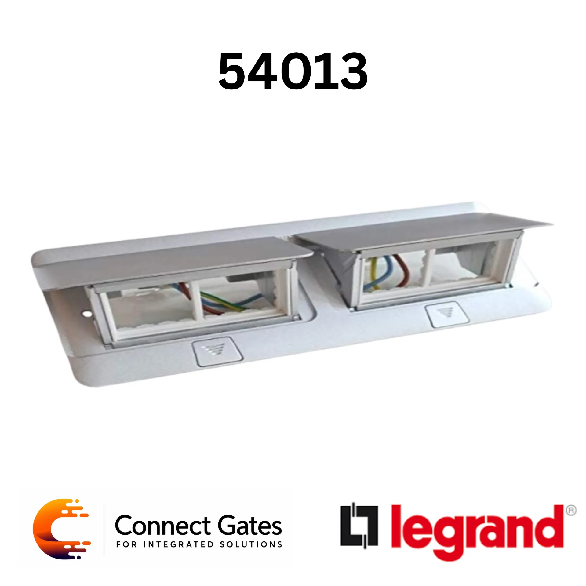 Legrand Pop-Up Floor 054013 – 8 Modules, Matt Aluminium, for Mosaic Wiring Devices.