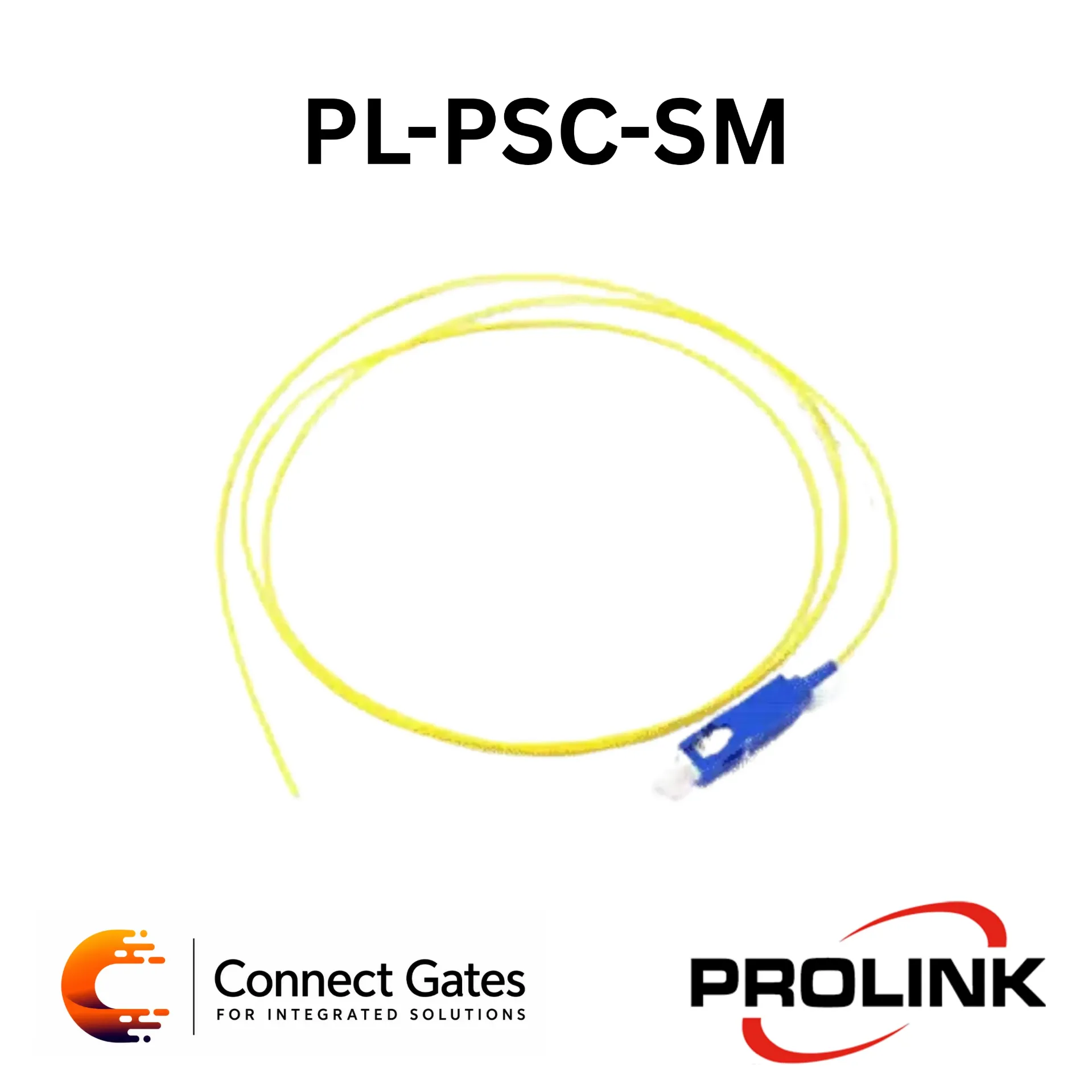 PROLINK PL-PSC-SM SC/PC Single-Mode Fiber Optic Pigtail – OS2 9/125µm, 1m, Low Insertion Loss.