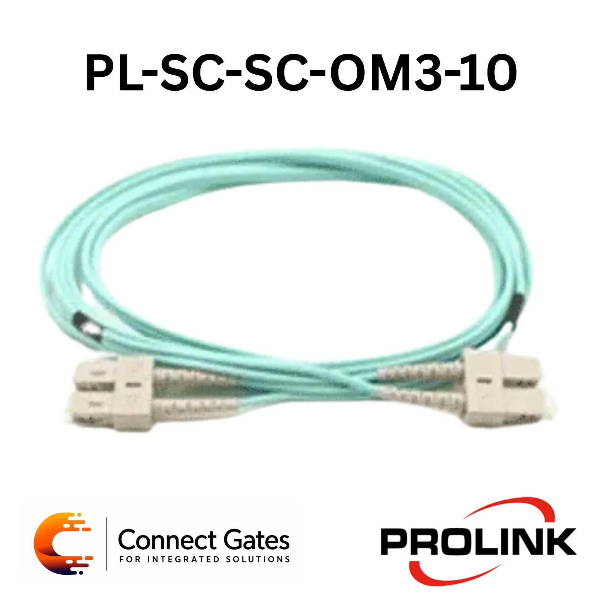 Prolink PL-SC-SC-OM3-10 SC to SC OM3 Multimode Fibre Optic Patch Cord – 50/125 μm, 10 Meter, LSZH Jacket