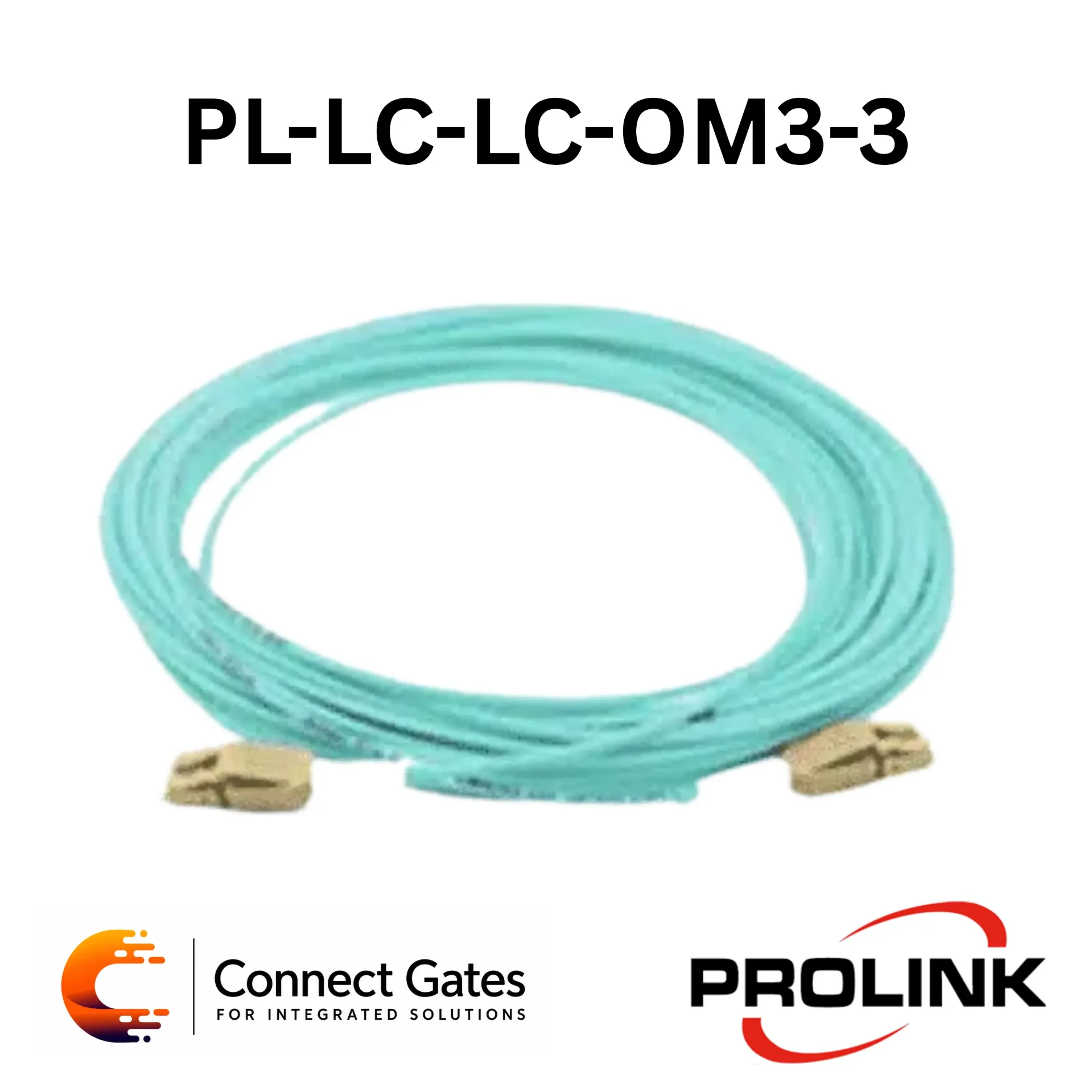 Prolink PL-LC-LC-OM3-3 LC to LC OM3 Multimode Fibre Optic Patch Cord – 50/125 μm, 3 Meter, LSZH Jacket
