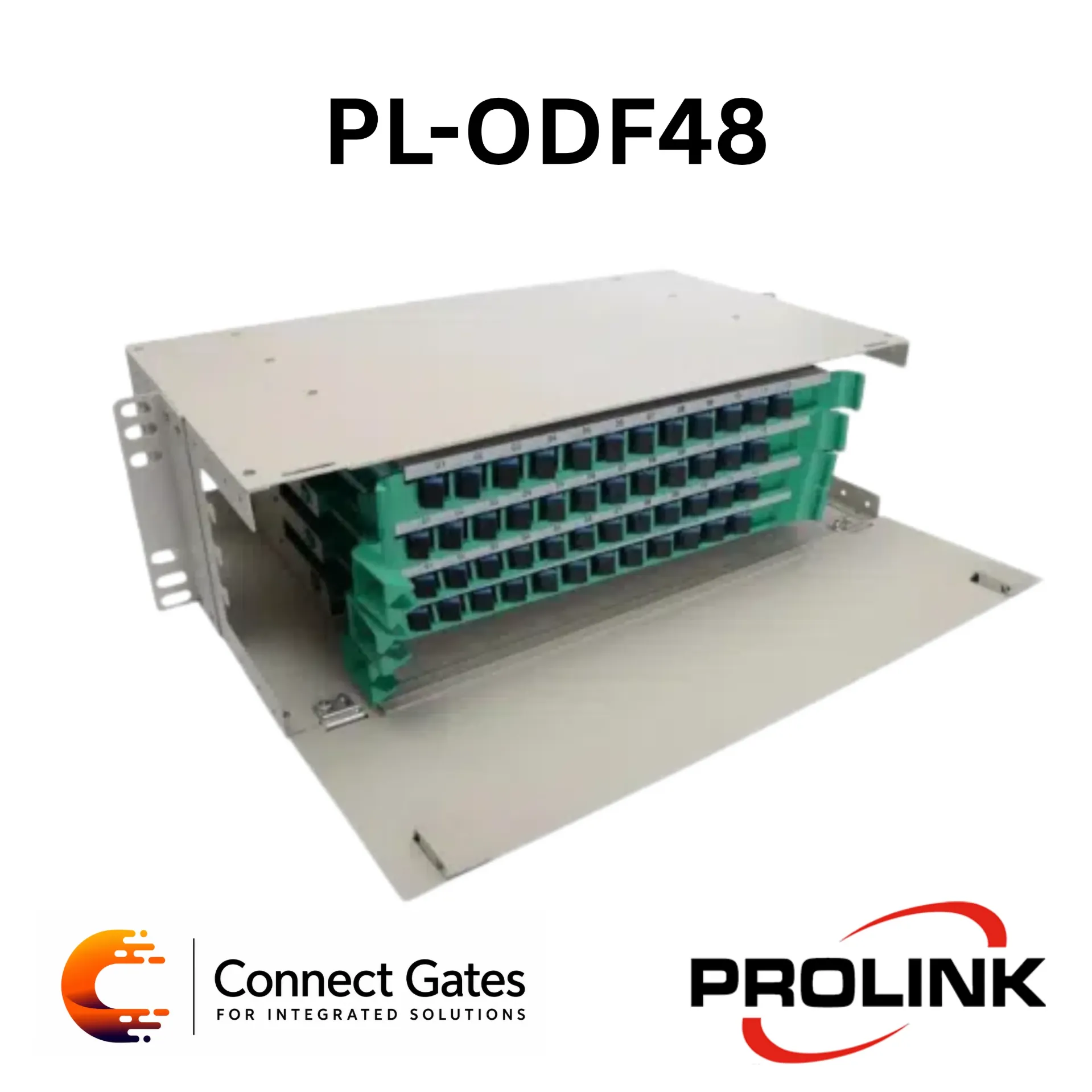 [PL-ODF48] Prolink PL-ODF48 48-Port Rack Mount Fibre Optic Patch Panel – 19-Inch ODF, Sliding Type, Splicing & Termination Box