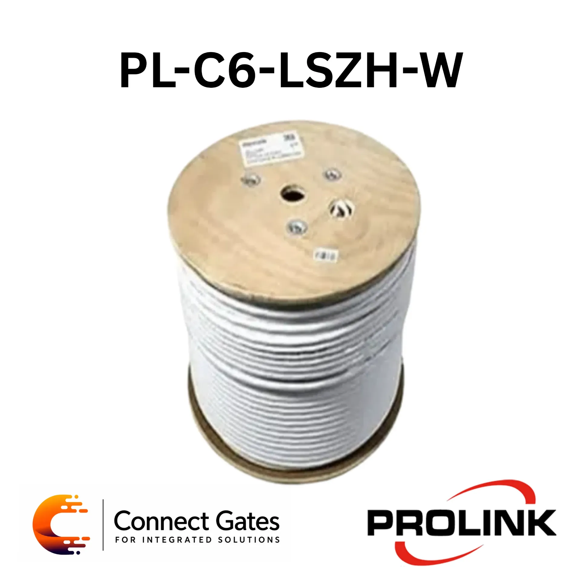 [PL-C6-LSZH-W] Prolink PL-C6-LSZH-W Cat6 UTP Network Cable – 305 Meter, LSZH Jacket, White, High-Speed Structured Cabling