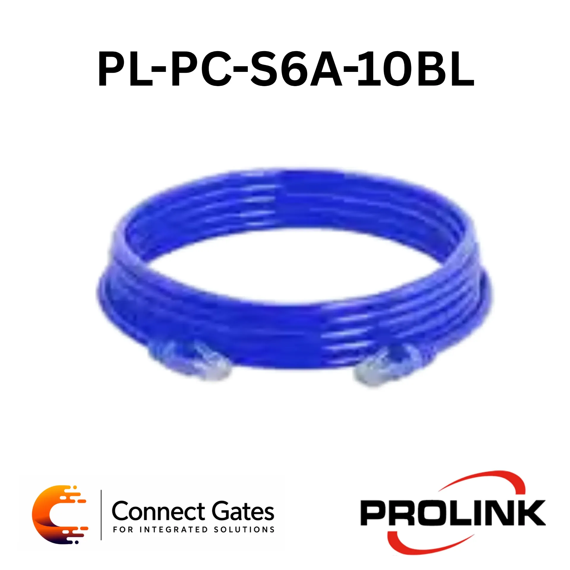 Prolink PL-PC-S6A-10BL Cat6A UTP Network Patch Cord – 10 Meter, Blue, High-Speed RJ45 Ethernet Cable