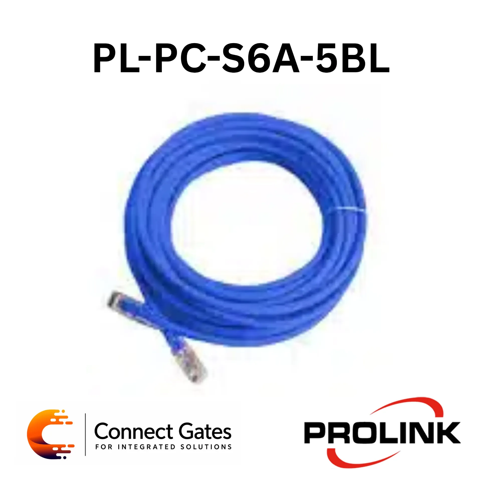 [PL-PC-S6A-5BL] Prolink PL-PC-S6A-5BL Cat6A UTP Network Patch Cord – 5 Meter, Blue, High-Speed RJ45 Ethernet Cable