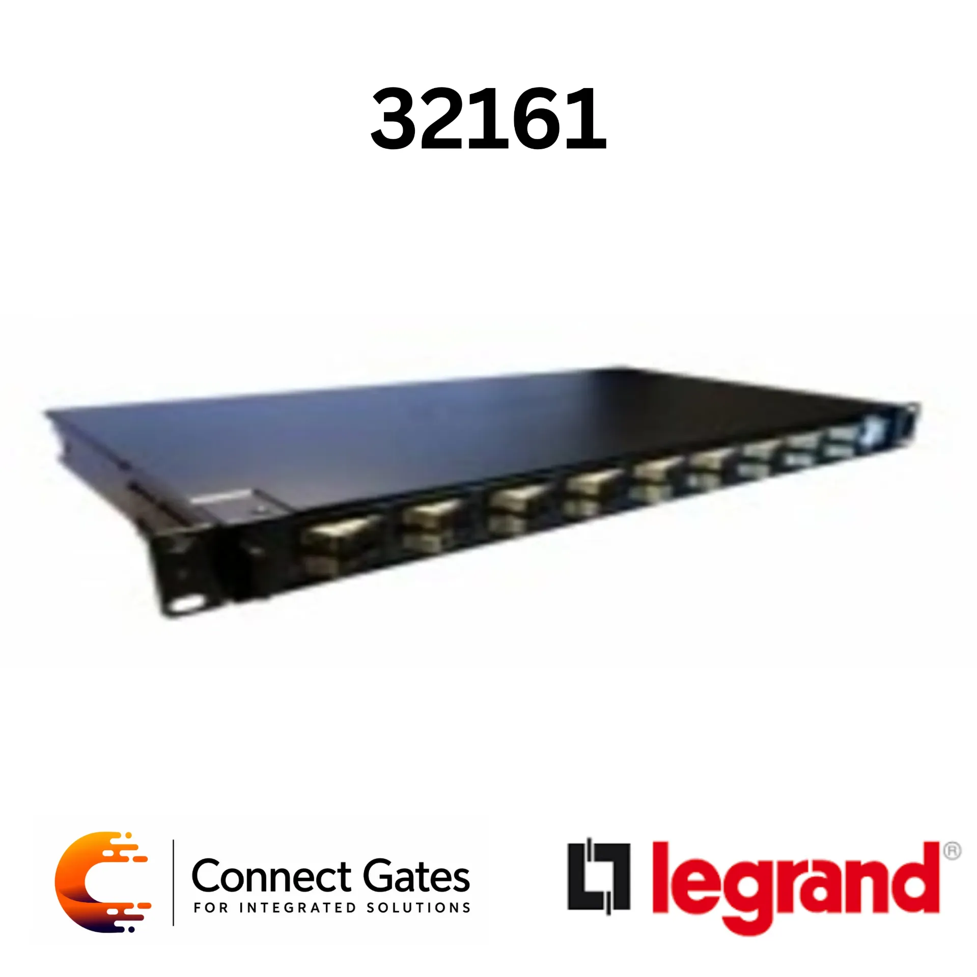 [32161] Legrand 0 321 61 19” Pre-Equipped Fibre Optic Drawer – 12 SC Multimode Duplex Beige, 1U Sliding Panel.