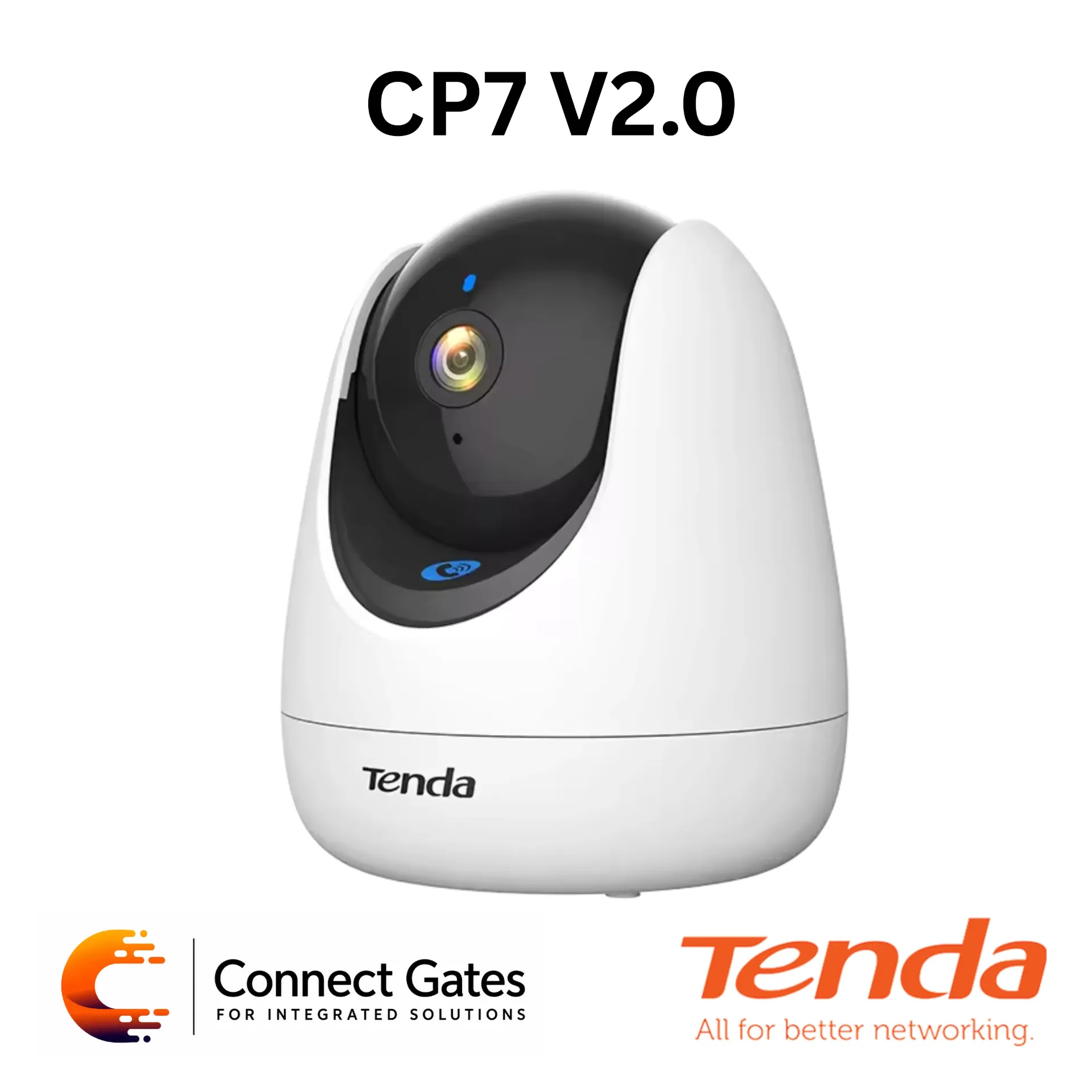 [CP7 V2.0] Tenda CP7 V2.0 5MP Security Pan/Tilt Camera – 3K Indoor Wi-Fi 6 Camera with Human Detection, One-Touch Call & Two-Way Audio