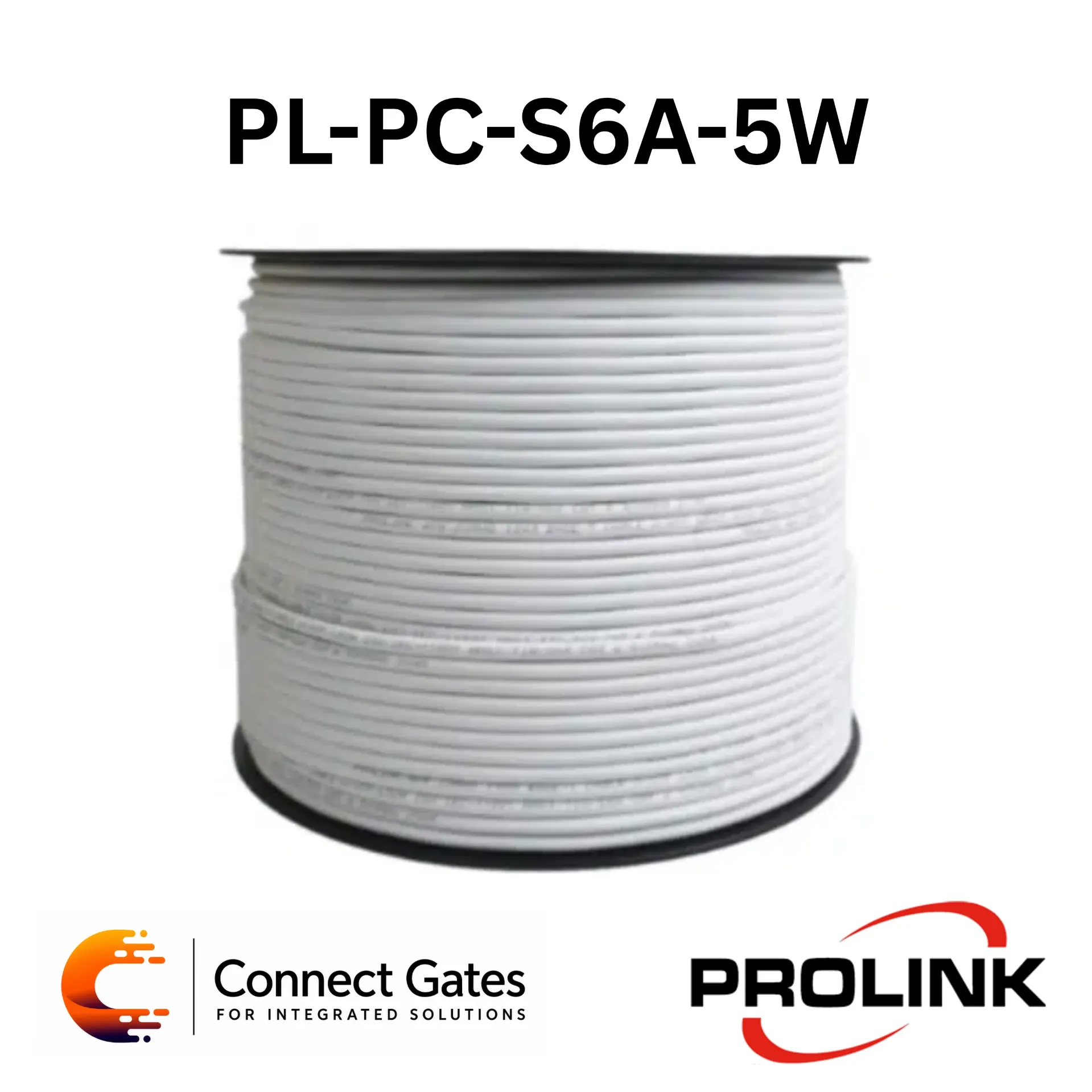 [PL-PC-S6A-5W] Prolink PL-PC-S6A-5W Cat6A UTP Network Patch Cord – 5 Meter, White, High-Speed RJ45 Ethernet Cable