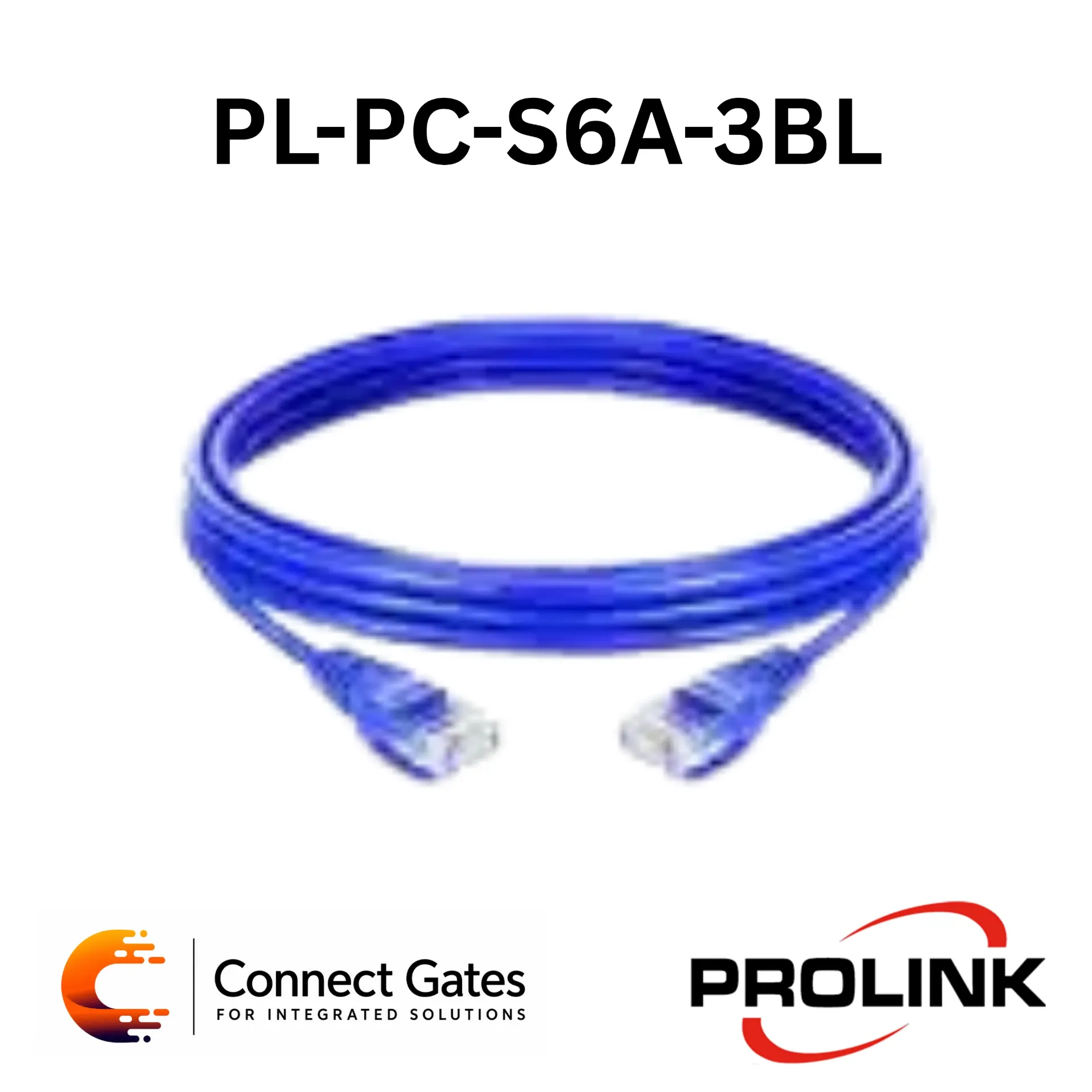 [PL-PC-S6A-3BL] Prolink PL-PC-S6A-3BL Cat6A UTP Network Patch Cord – 3 Meter, Blue, High-Speed RJ45 Ethernet Cable